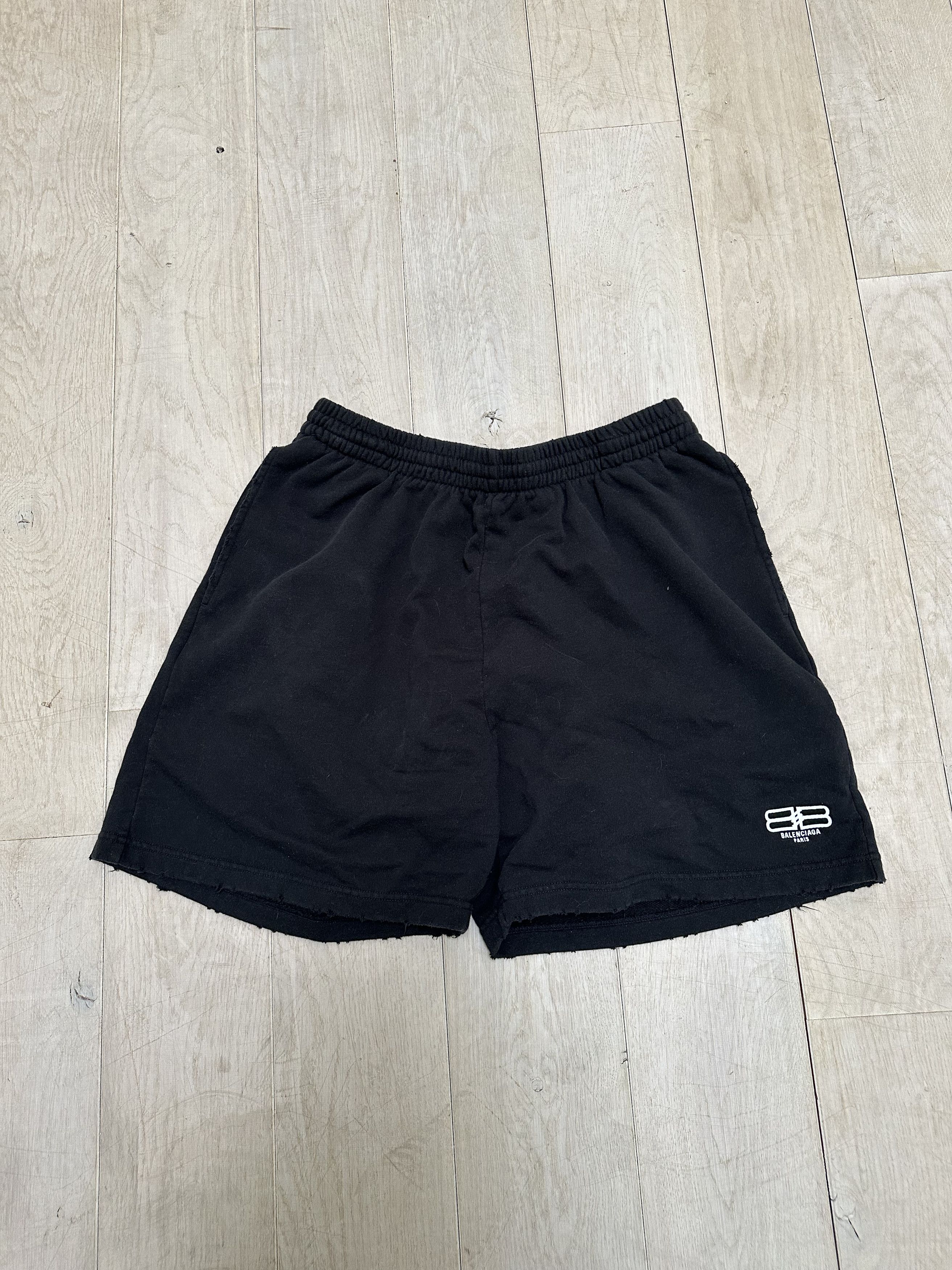 image of Balenciaga Black Bb Shorts Size M, Men's