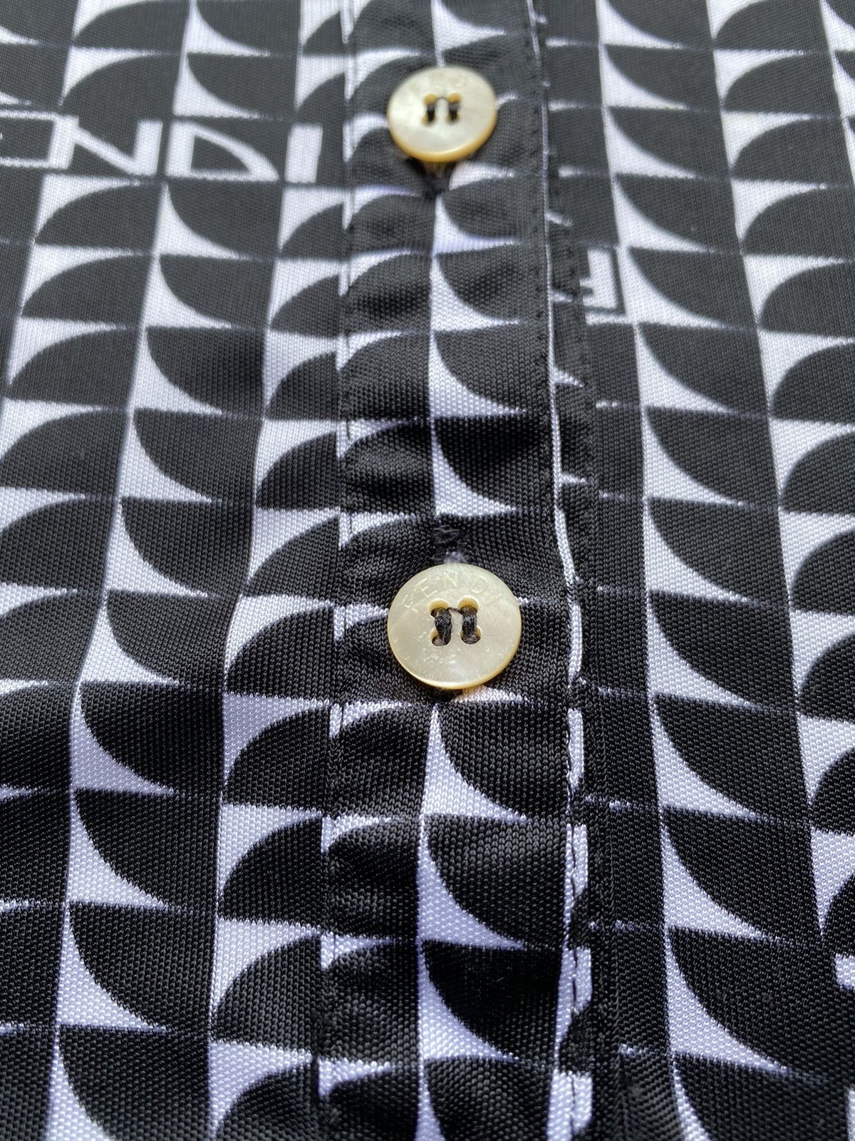 Fendi × Vintage 💥Archived💥FENDI Zucca Monogram Stretchable Nylon Women Shirt Size M / US 6-8 / IT 42-44 - 5 Thumbnail