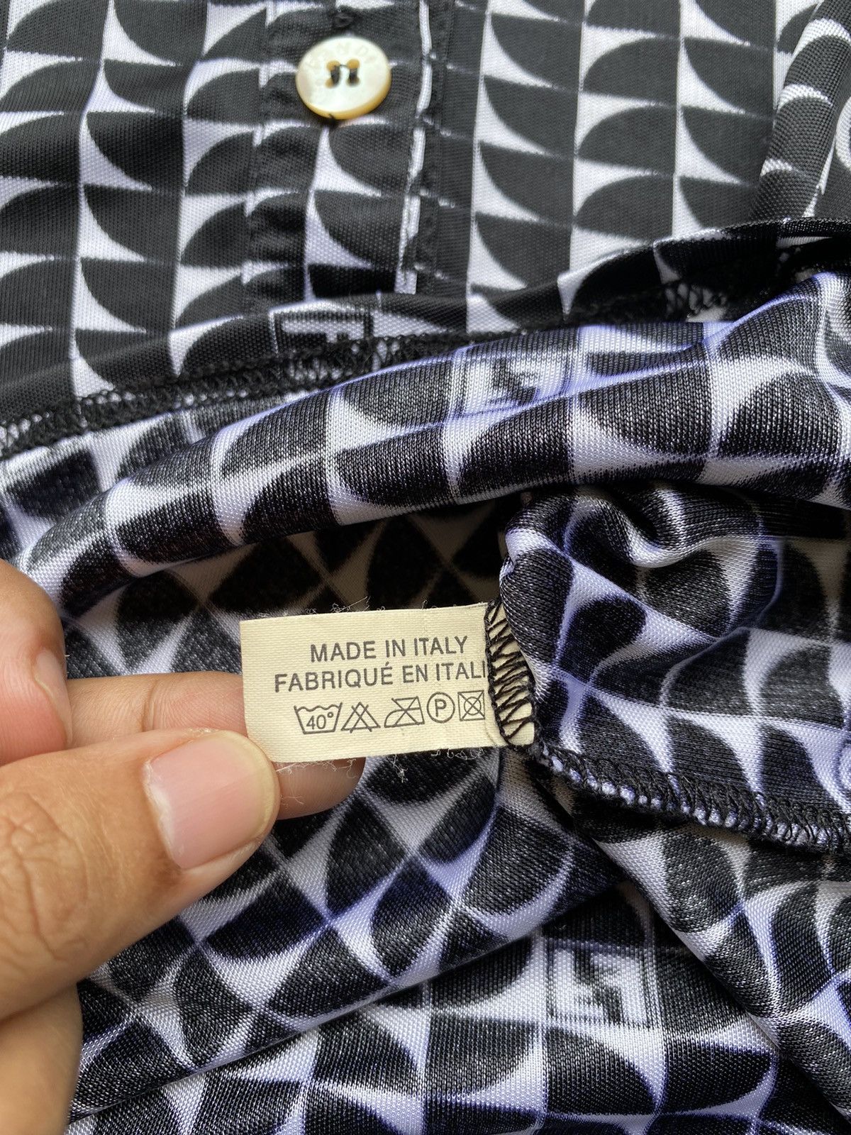 Fendi × Vintage 💥Archived💥FENDI Zucca Monogram Stretchable Nylon Women Shirt Size M / US 6-8 / IT 42-44 - 8 Thumbnail