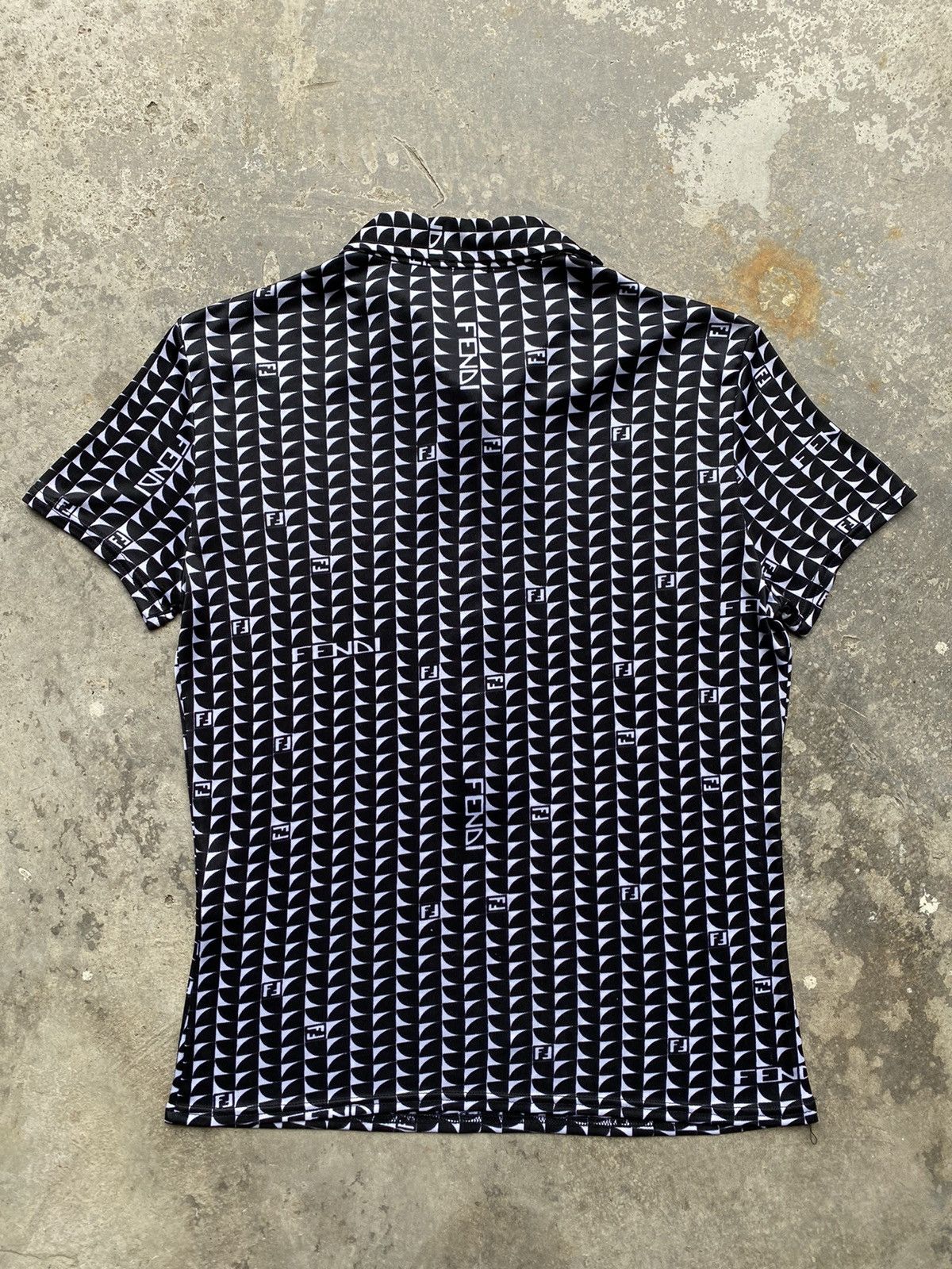 Fendi × Vintage 💥Archived💥FENDI Zucca Monogram Stretchable Nylon Women Shirt Size M / US 6-8 / IT 42-44 - 10 Thumbnail