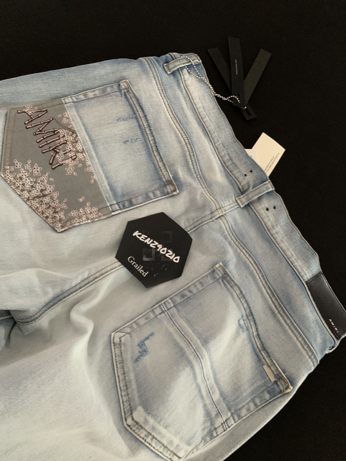 Amiri AMIRI Hibiscus Artpatch Skinny Jeans Size US 36 / EU 52 - 9 Thumbnail