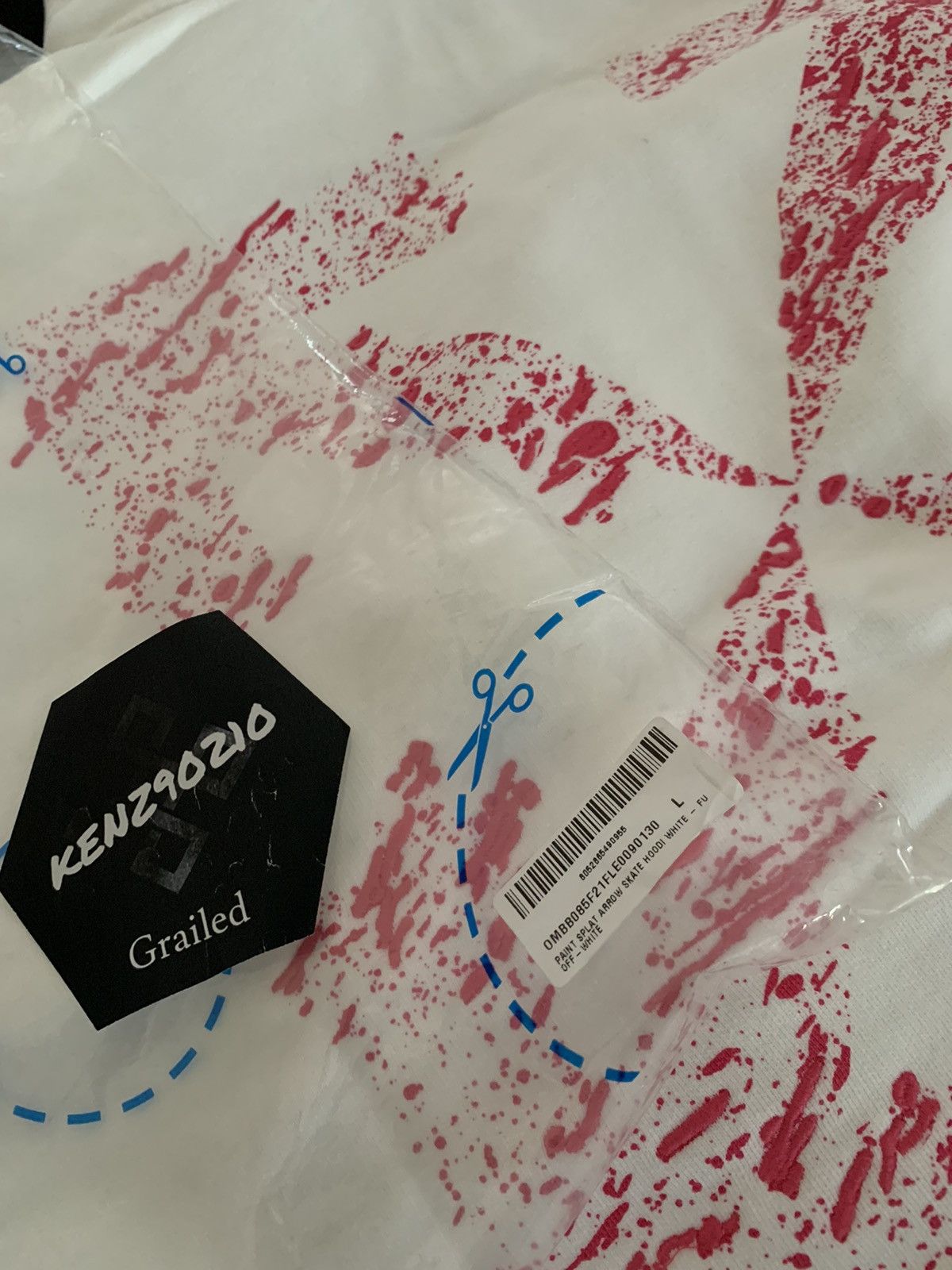 Off-White Off White Pink Paint Splatter Hoodie Size US L / EU 52-54 / 3 - 9 Thumbnail