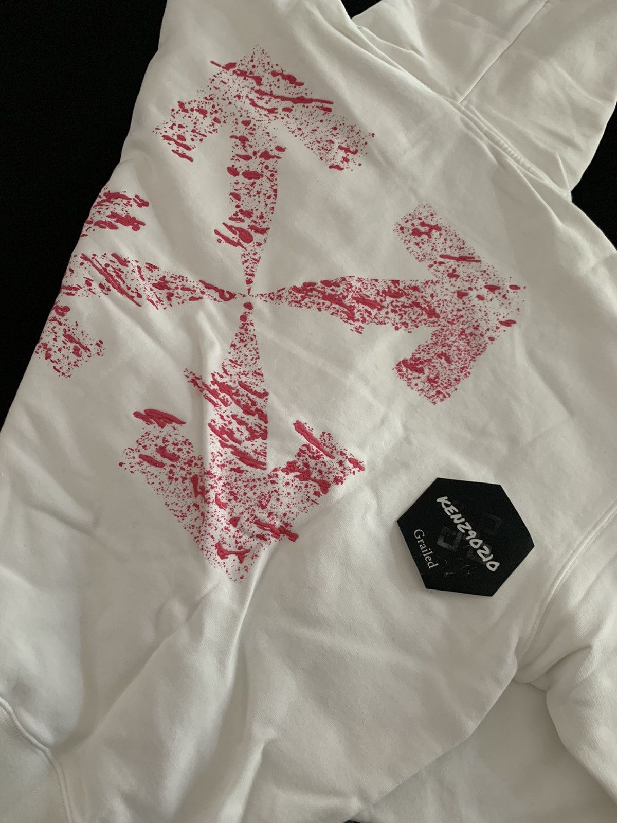 Off-White Off White Pink Paint Splatter Hoodie Size US L / EU 52-54 / 3 - 2 Thumbnail