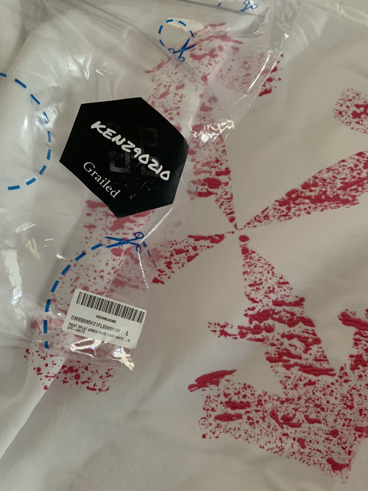 Off-White Off White Pink Paint Splatter Hoodie Size US L / EU 52-54 / 3 - 9 Thumbnail