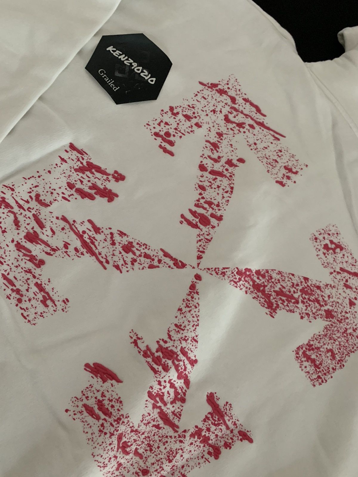 Off-White Off White Pink Paint Splatter Hoodie Size US L / EU 52-54 / 3 - 2 Thumbnail