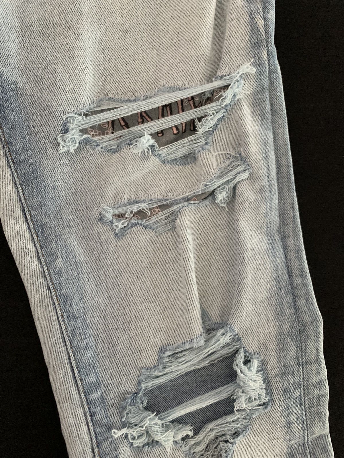 Amiri AMIRI Hibiscus Artpatch Skinny Jeans Size US 30 / EU 46 - 3 Thumbnail