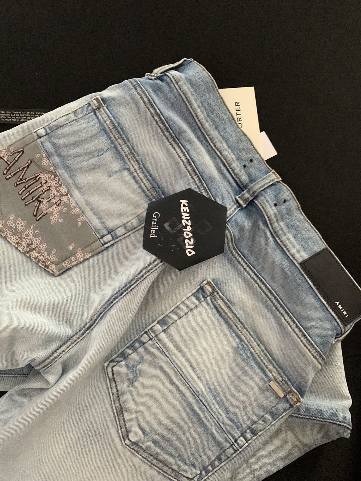 Amiri AMIRI Hibiscus Artpatch Skinny Jeans Size US 30 / EU 46 - 7 Thumbnail