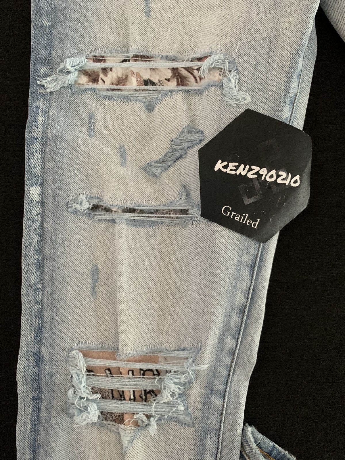 Amiri AMIRI Hibiscus Artpatch Skinny Jeans Size US 30 / EU 46 - 2 Thumbnail