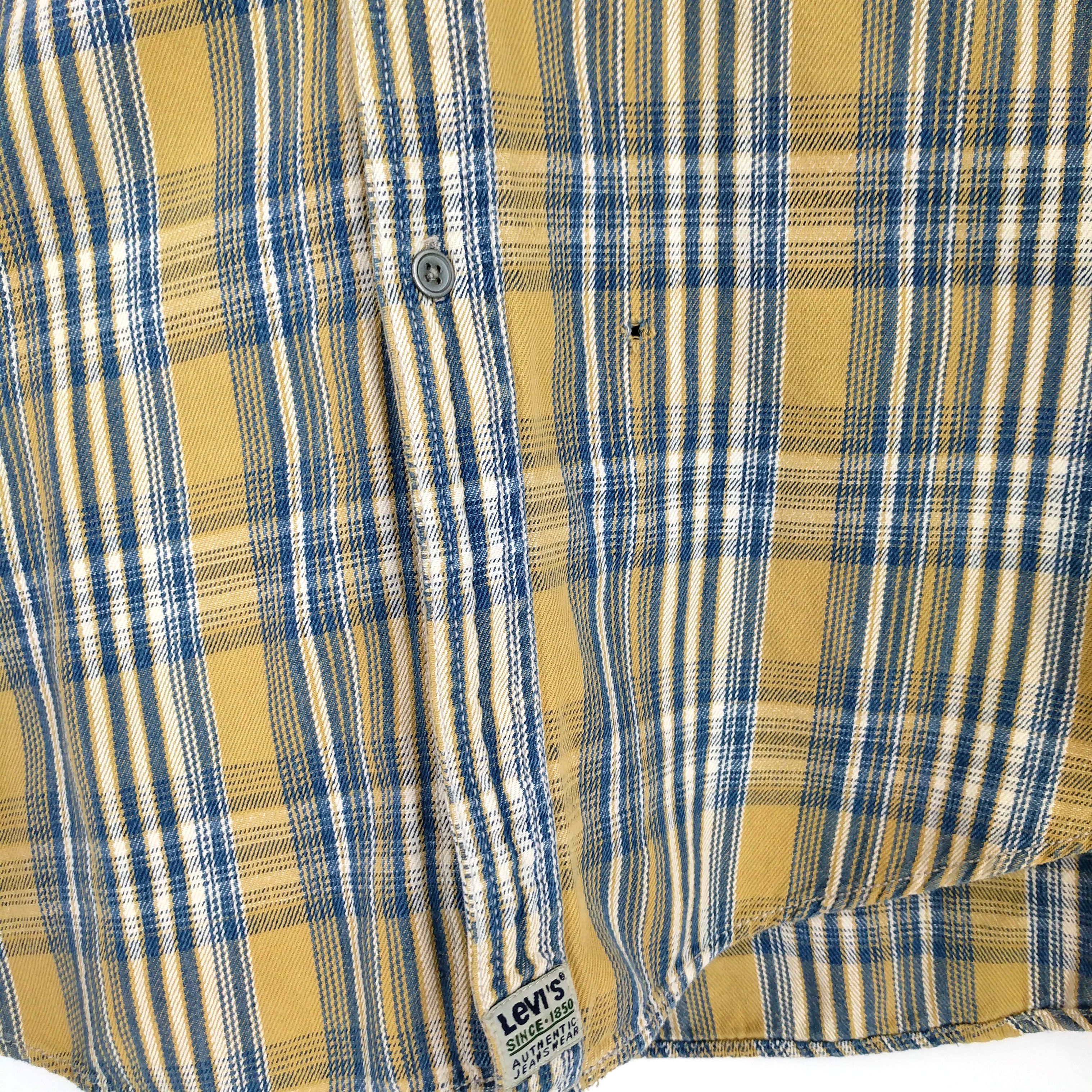 Levi's × Levi's Vintage Clothing × Vintage Vintage Levi's Plaid Cotton Twill Flannel Chore Shirt Size US XL / EU 56 / 4 - 10 Thumbnail