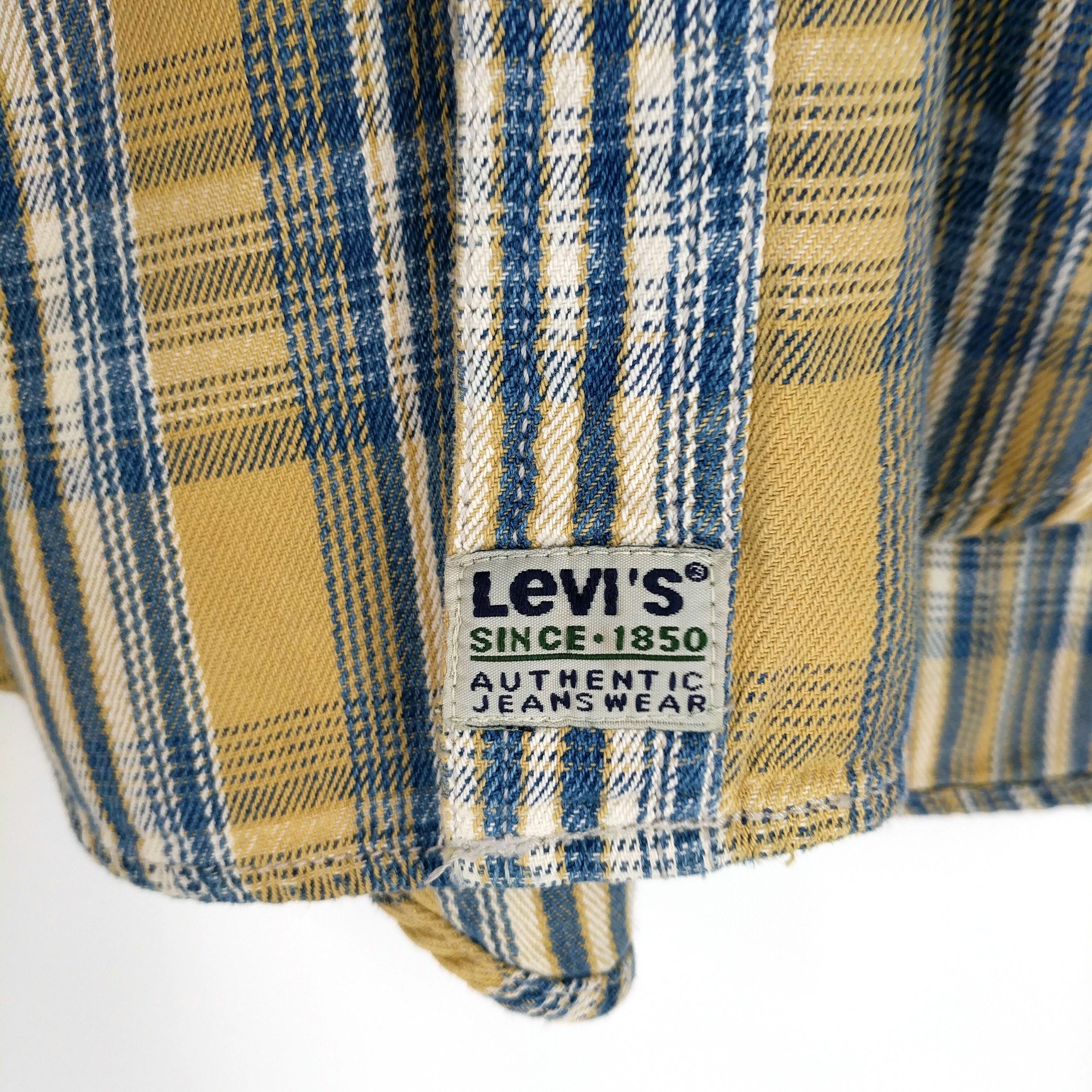 Levi's × Levi's Vintage Clothing × Vintage Vintage Levi's Plaid Cotton Twill Flannel Chore Shirt Size US XL / EU 56 / 4 - 6 Thumbnail