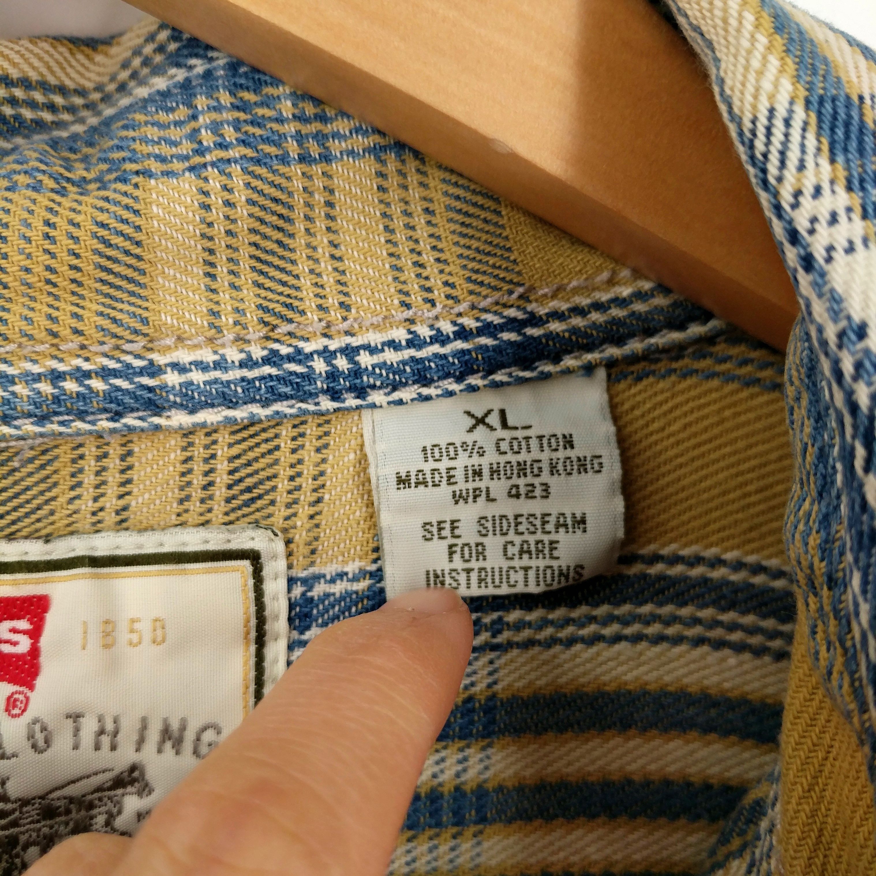 Levi's × Levi's Vintage Clothing × Vintage Vintage Levi's Plaid Cotton Twill Flannel Chore Shirt Size US XL / EU 56 / 4 - 8 Thumbnail