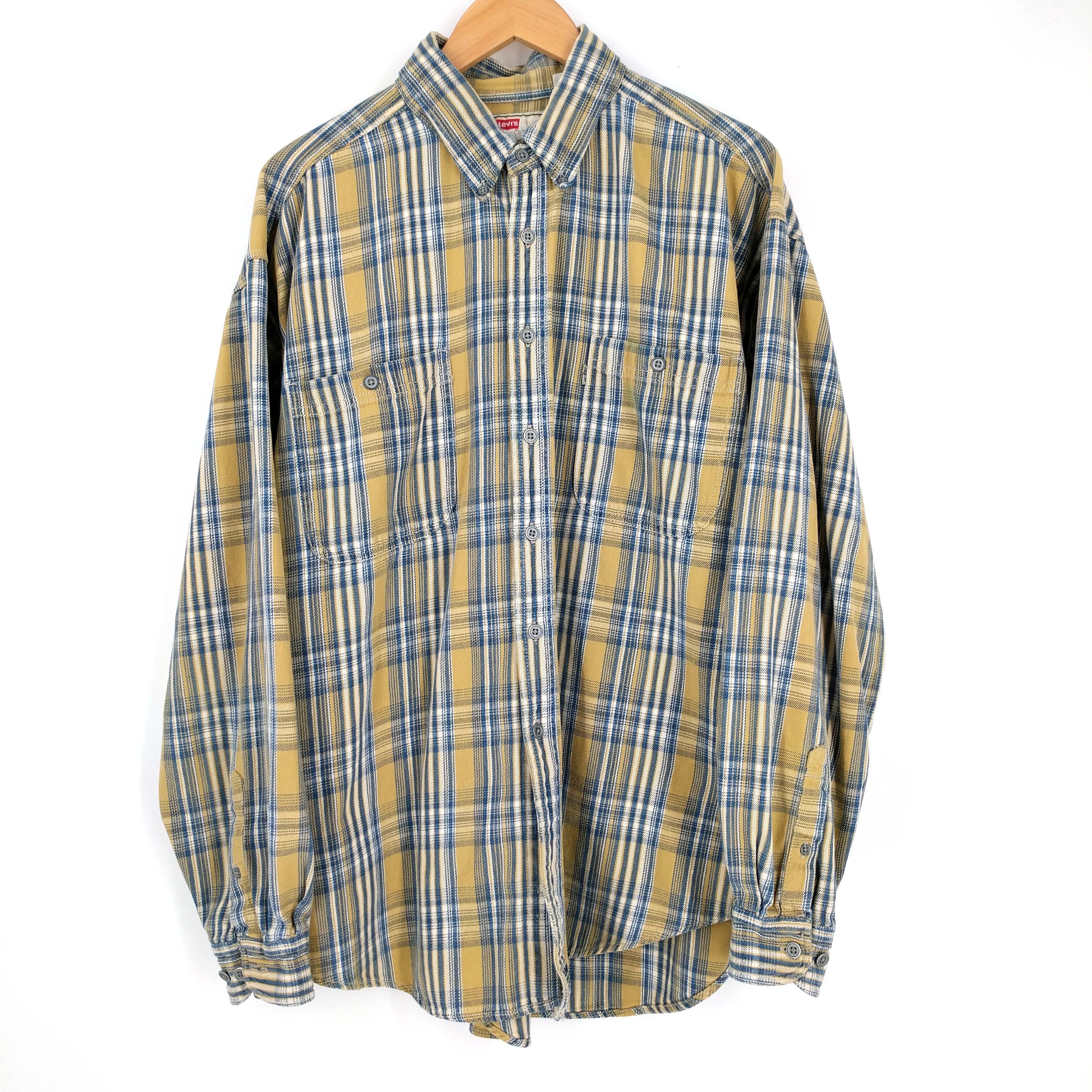 Levi's × Levi's Vintage Clothing × Vintage Vintage Levi's Plaid Cotton Twill Flannel Chore Shirt Size US XL / EU 56 / 4 - 1 Thumbnail