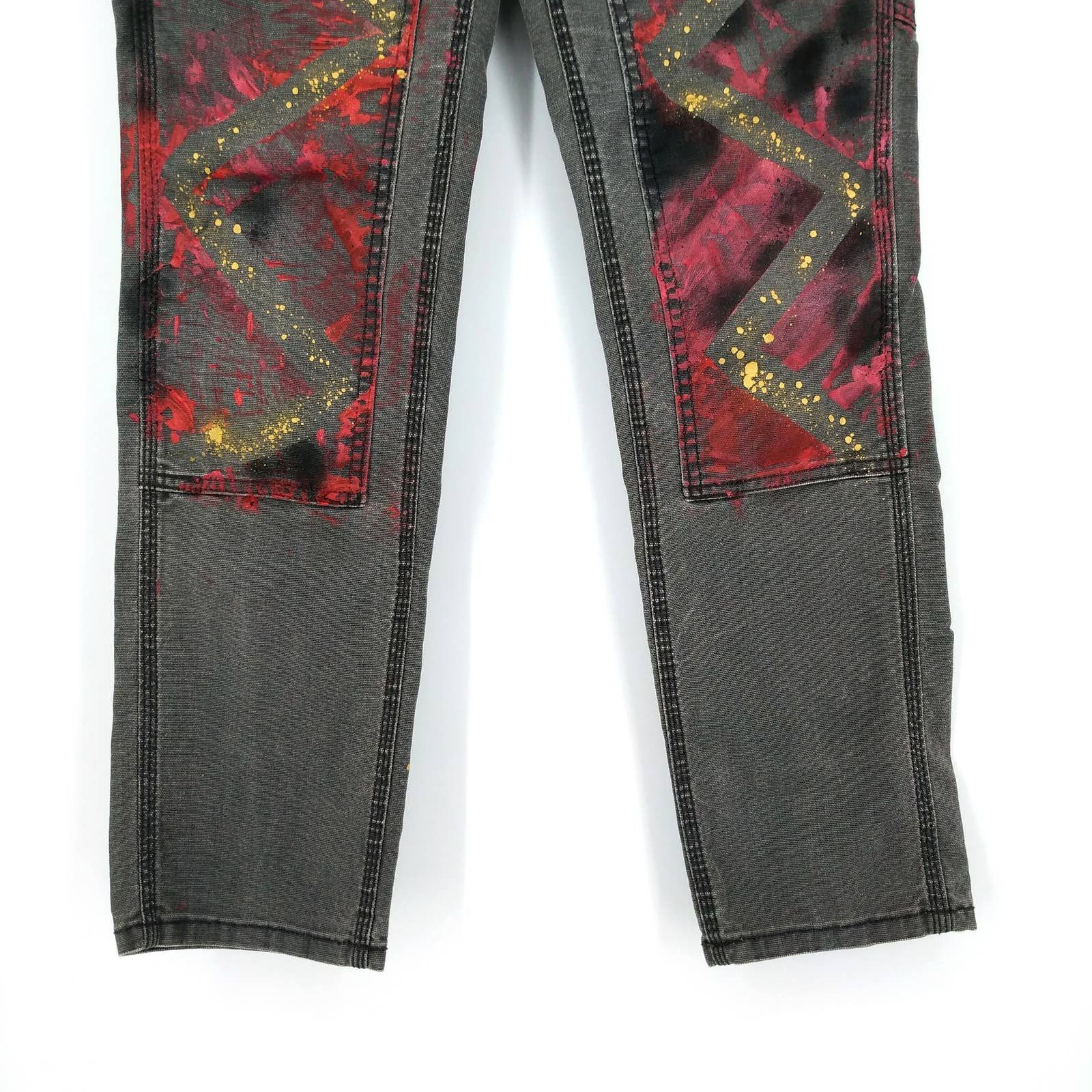 Carhartt Carhartt Custom Painted Double-Front Denim Work Jeans 32 Size US 32 / EU 48 - 3 Thumbnail