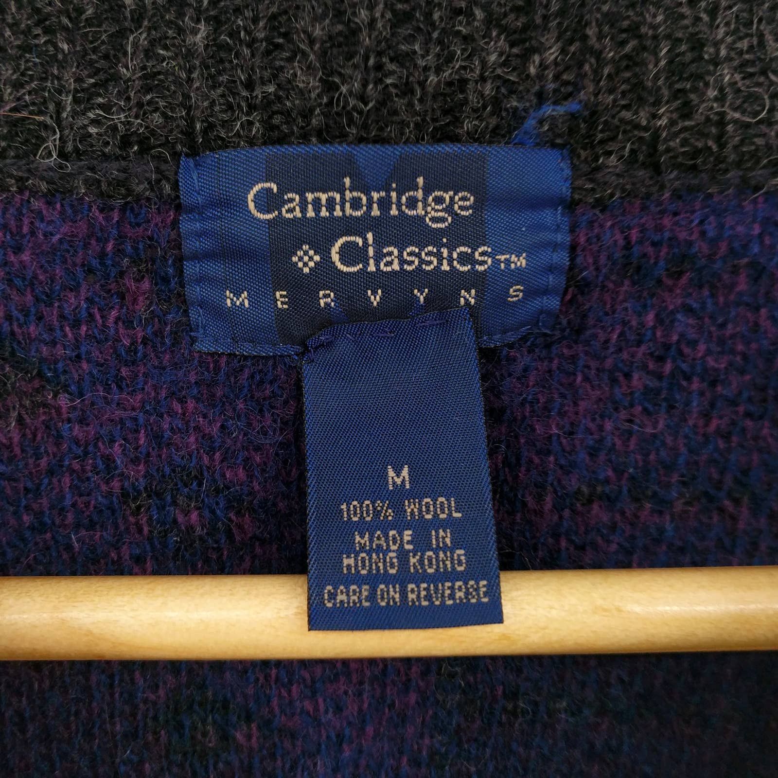 Vintage Vintage Cambridge Classics Wool Argyle Diamond Print Sweater Size US M / EU 48-50 / 2 - 7 Thumbnail