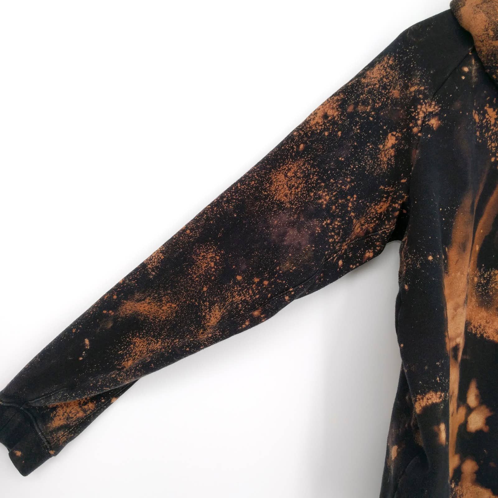 Nike Nike "Black Hole Sun" Custom Hand Bleached Fleece Hoodie L Size US L / EU 52-54 / 3 - 8 Thumbnail