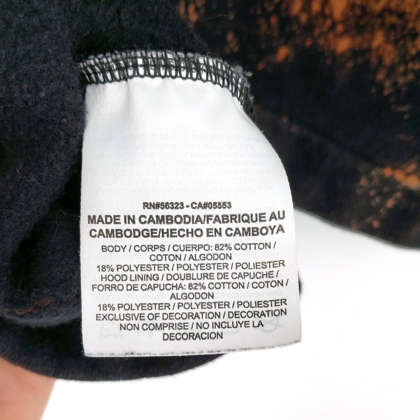 Nike Nike "Black Hole Sun" Custom Hand Bleached Fleece Hoodie L Size US L / EU 52-54 / 3 - 11 Thumbnail