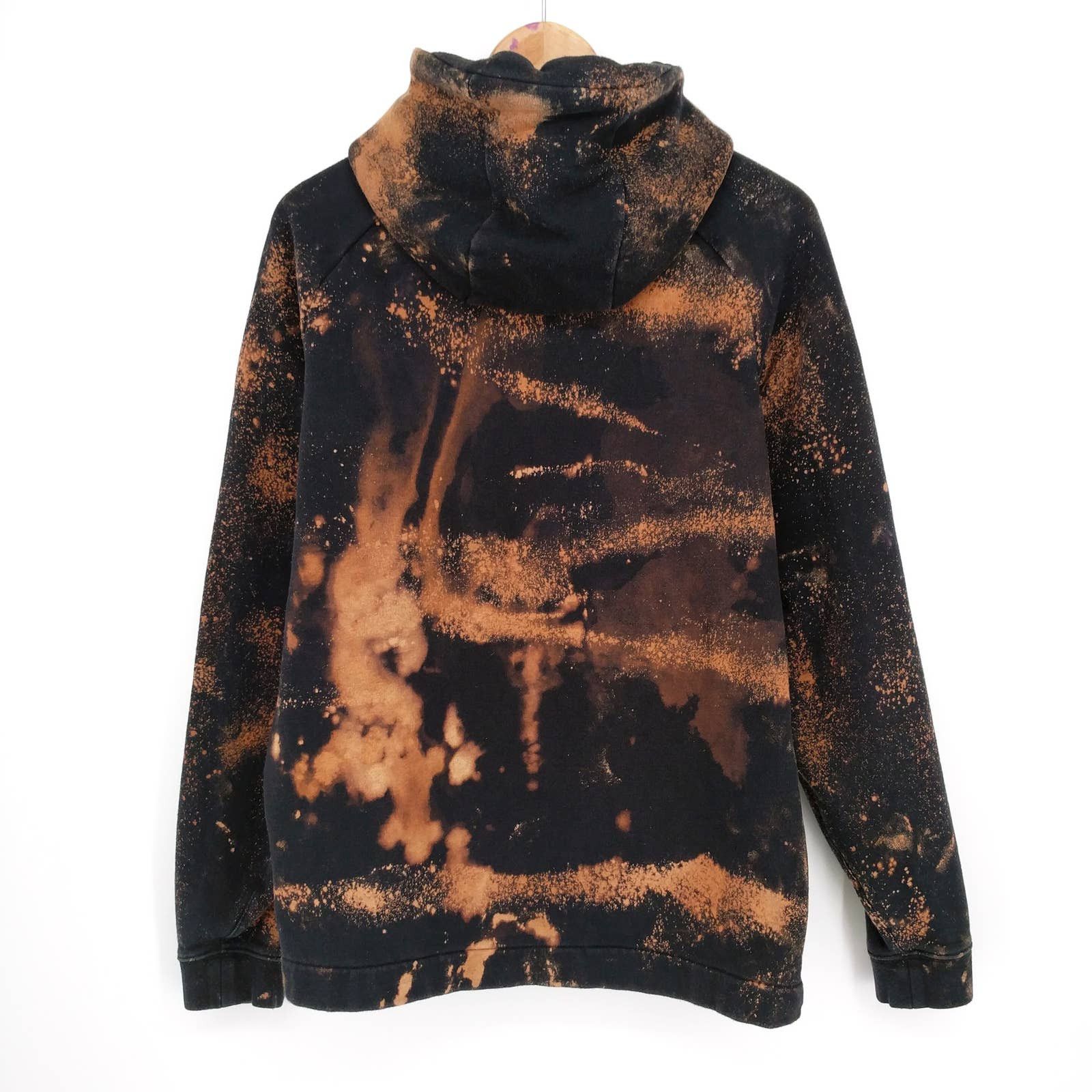 Nike Nike "Black Hole Sun" Custom Hand Bleached Fleece Hoodie L Size US L / EU 52-54 / 3 - 7 Thumbnail