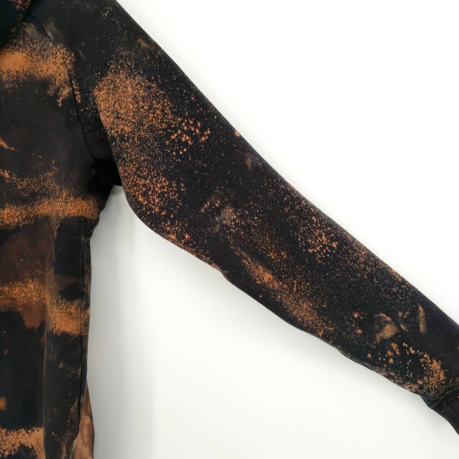 Nike Nike "Black Hole Sun" Custom Hand Bleached Fleece Hoodie L Size US L / EU 52-54 / 3 - 9 Thumbnail