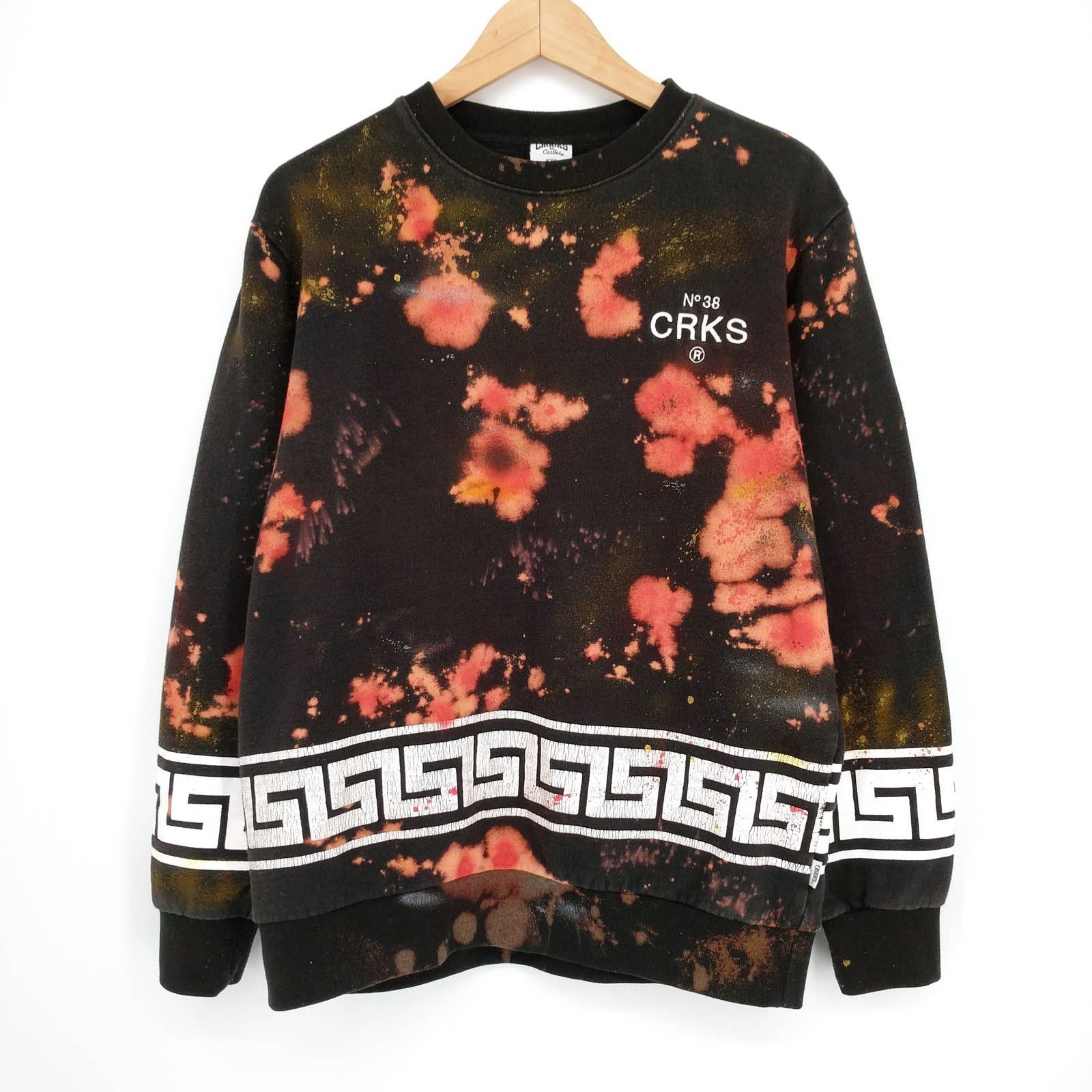 Crooks & Castles Crooks Castles Custom Paint Bleach Tie Dye Greco Sweatshirt Size US L / EU 52-54 / 3 - 1 Thumbnail