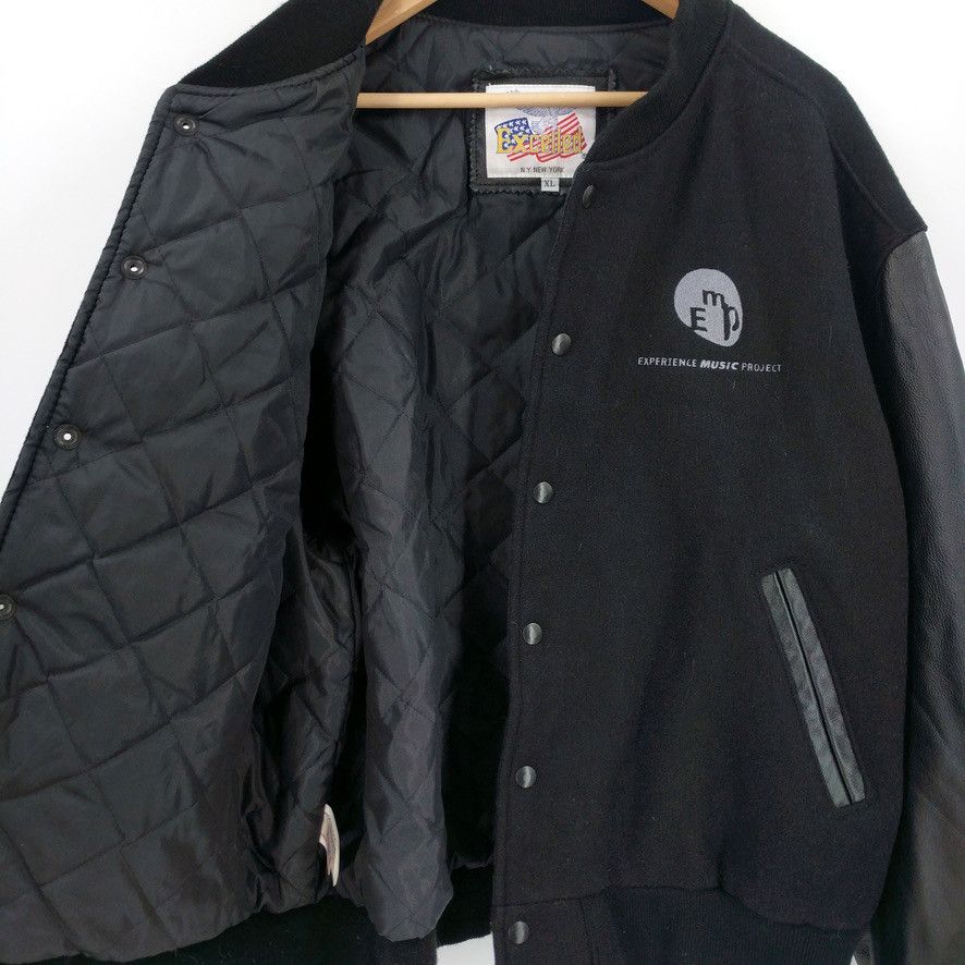 Vintage Vintage EMP Music Project Wool Leather Bomber Jacket USA Size US XL / EU 56 / 4 - 7 Thumbnail