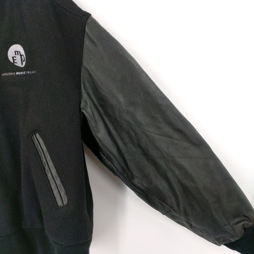 Vintage Vintage EMP Music Project Wool Leather Bomber Jacket USA Size US XL / EU 56 / 4 - 6 Thumbnail