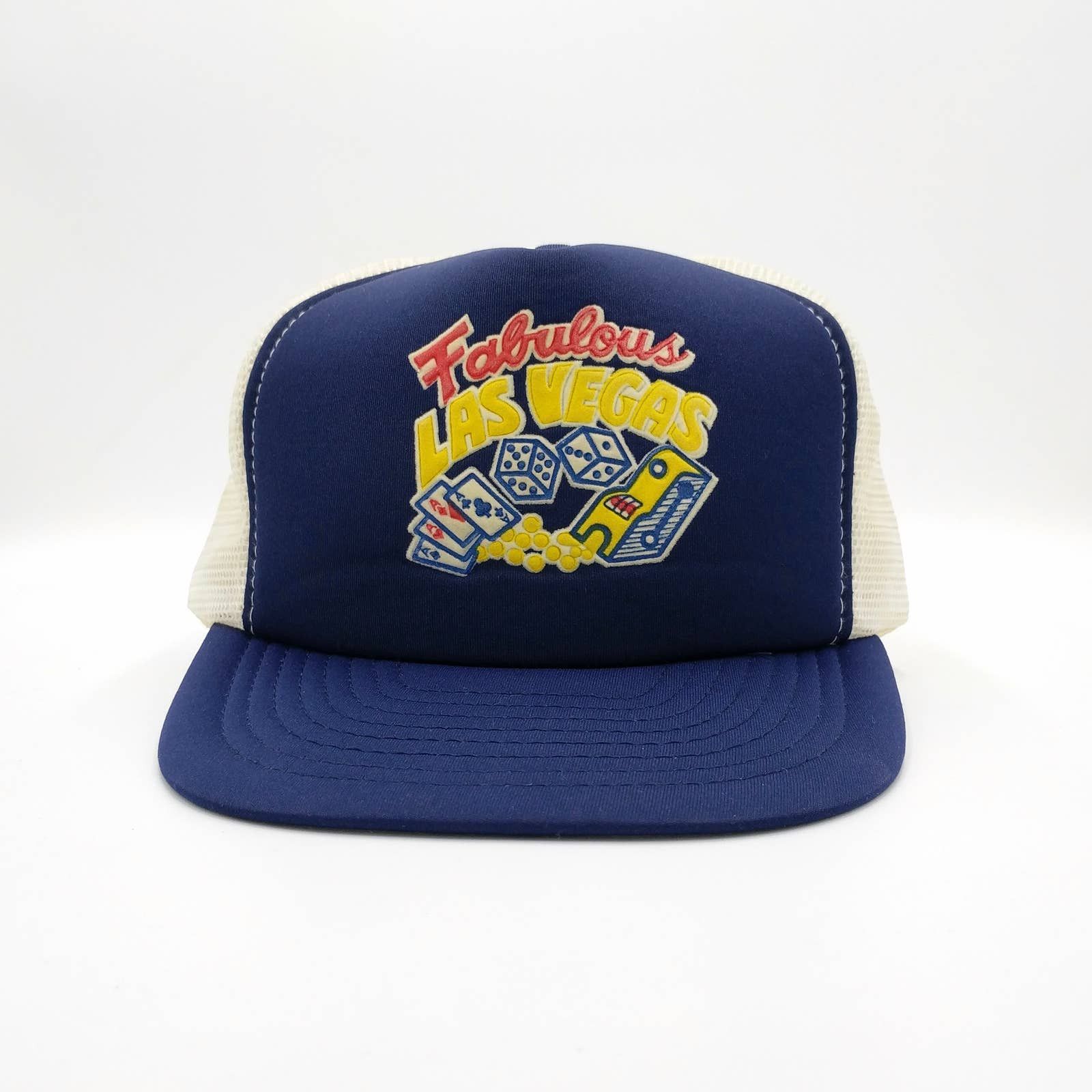 Vintage Vintage Fabulous Las Vegas Snapback Trucker Mesh Hat 80s Size ONE SIZE - 2 Thumbnail