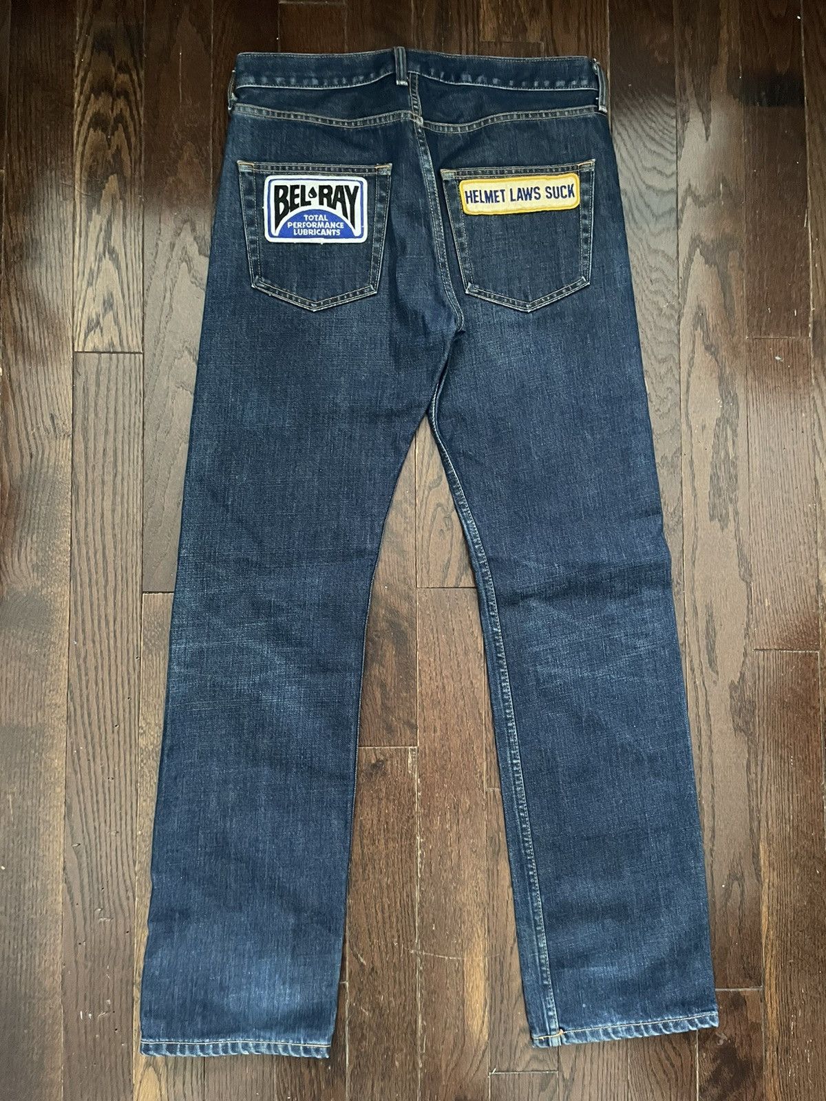Junya Watanabe Junya AD2002 Biker Patches Denim Jeans Indigo Wash Size US 31 - 2 Thumbnail