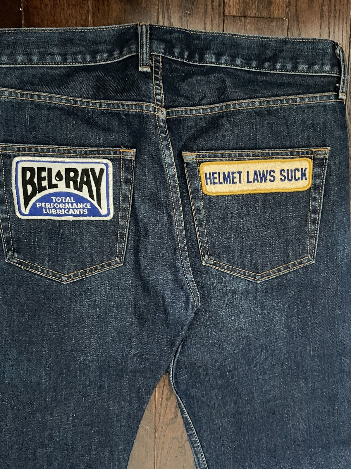 Junya Watanabe Junya AD2002 Biker Patches Denim Jeans Indigo Wash Size US 31 - 4 Thumbnail