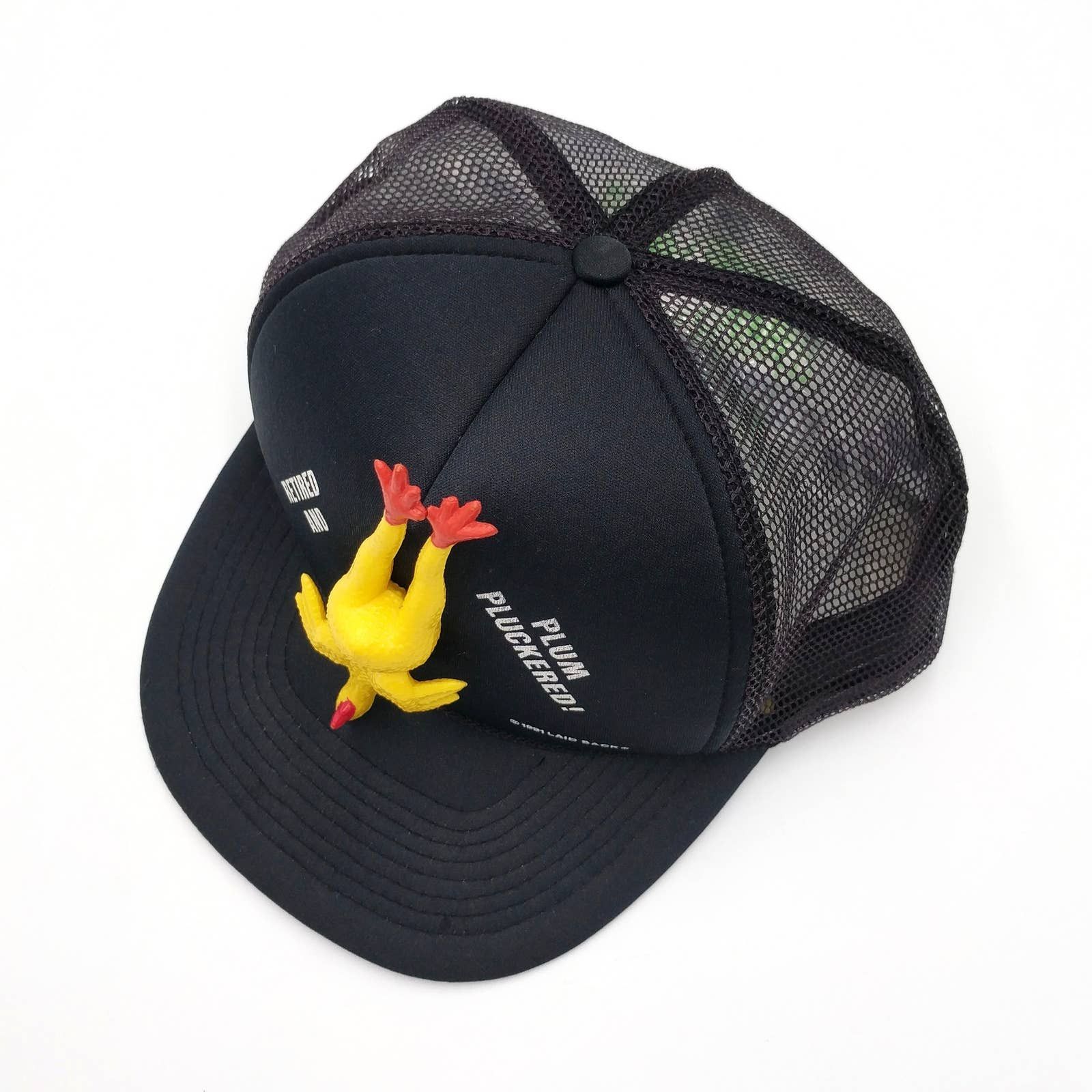Vintage Vintage Retired & Plum Pluckered Rubber Chicken Trucker Hat Size ONE SIZE - 5 Thumbnail