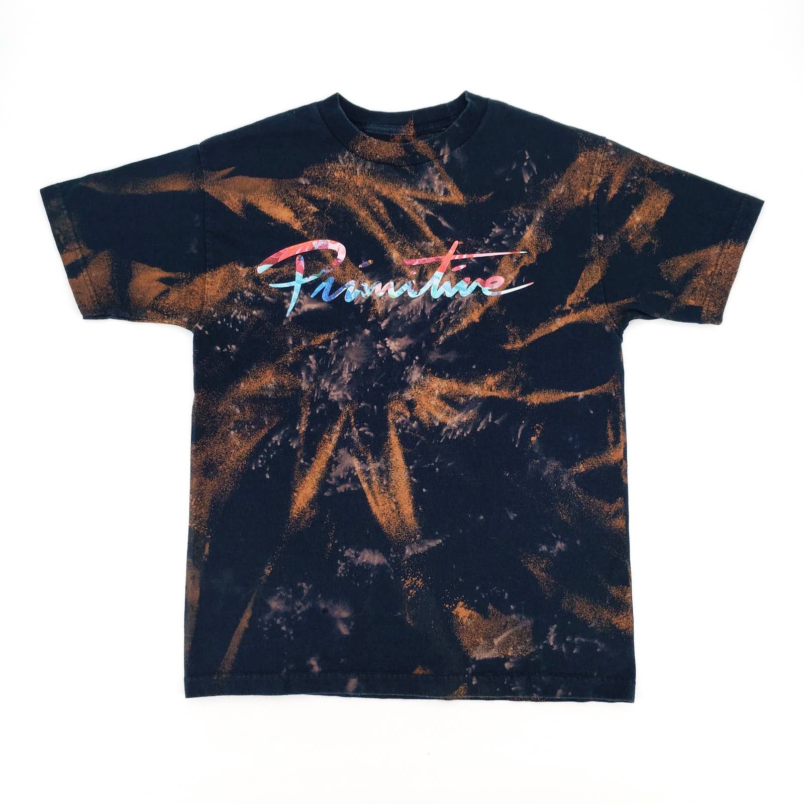 Primitive Primitive Nuevo Script Ink Custom Tie Dye Bleached T-Shirt M Size US M / EU 48-50 / 2 - 1 Thumbnail