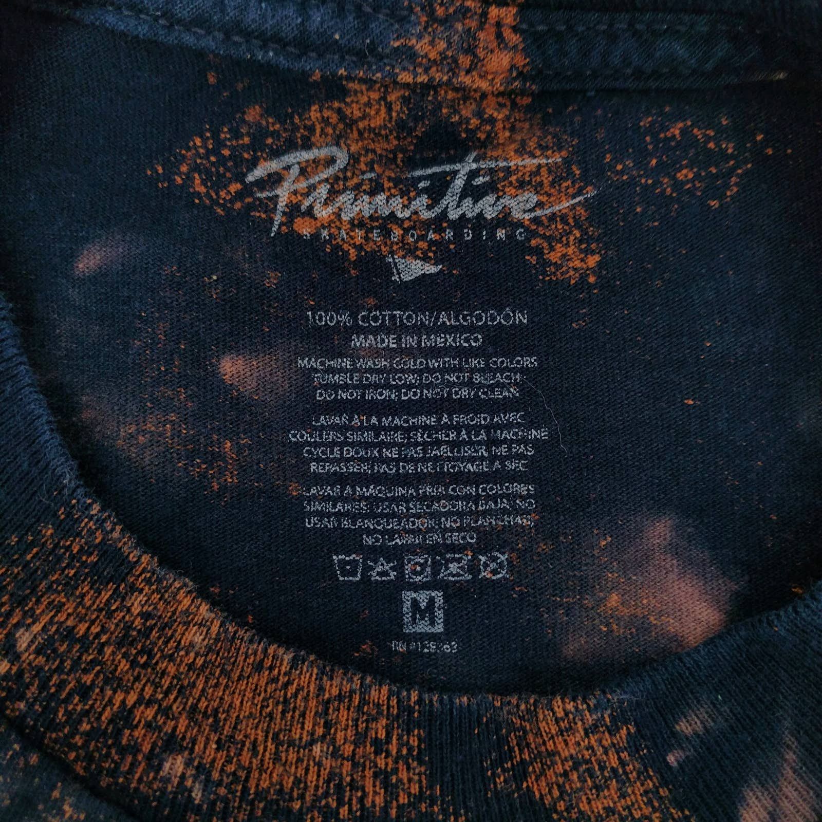 Primitive Primitive Nuevo Script Ink Custom Tie Dye Bleached T-Shirt M Size US M / EU 48-50 / 2 - 4 Thumbnail