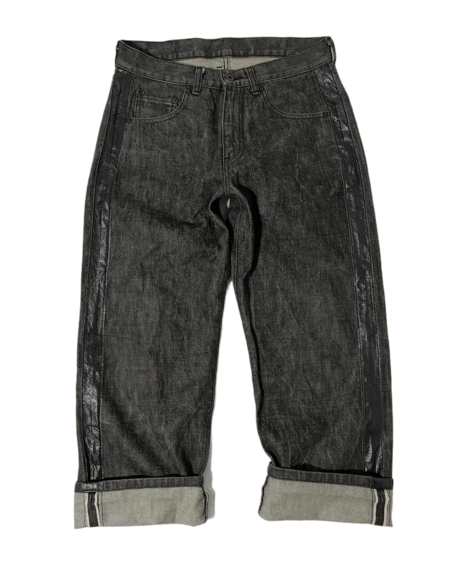 Neighborhood Neighborhood 02 Taped Black Denim Jeans Size US 31 - 1 Thumbnail
