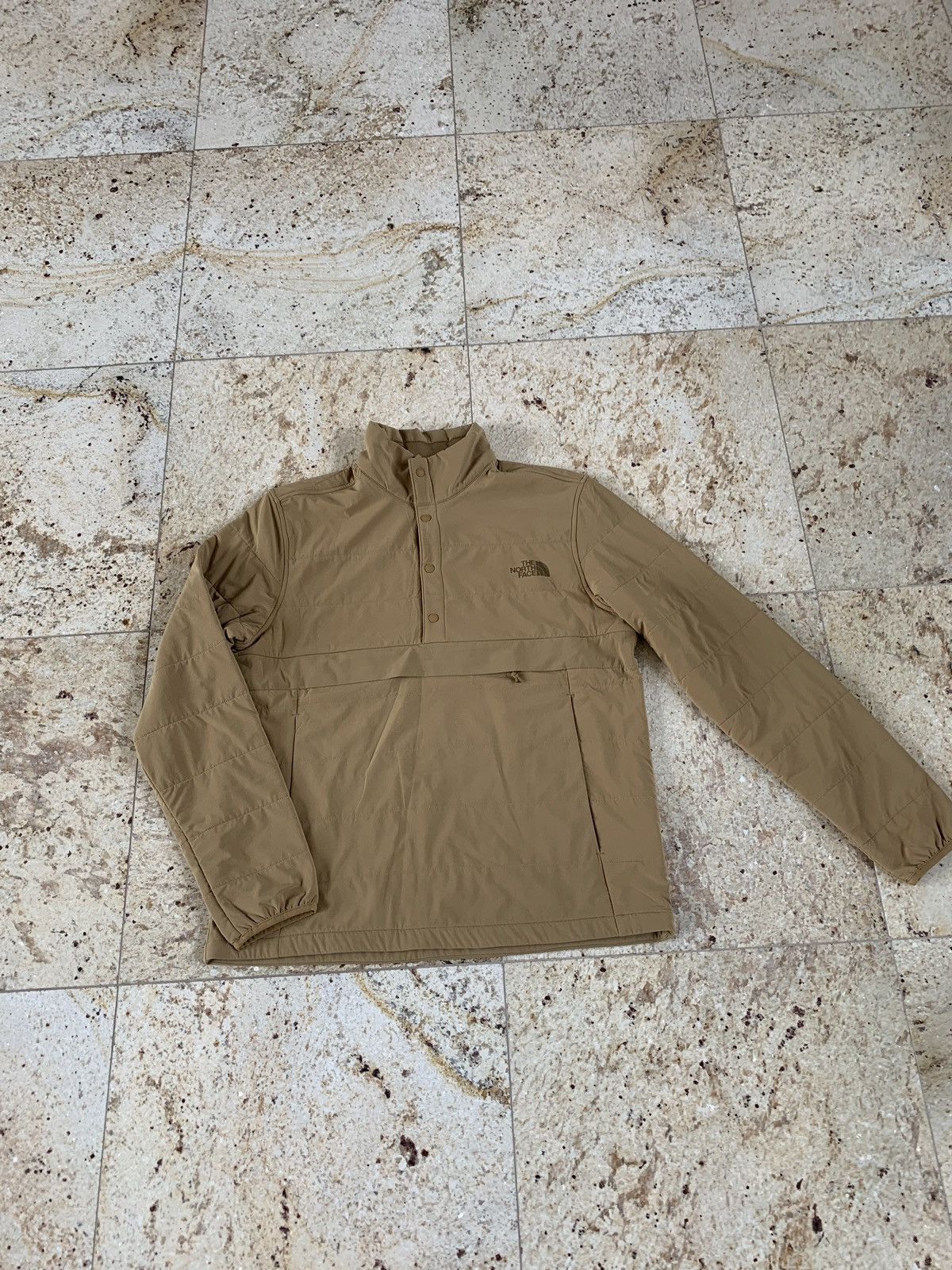 image of The North Face Lightly Padded, Line Half Button Pullover In Beige, Men's (Size Medium)