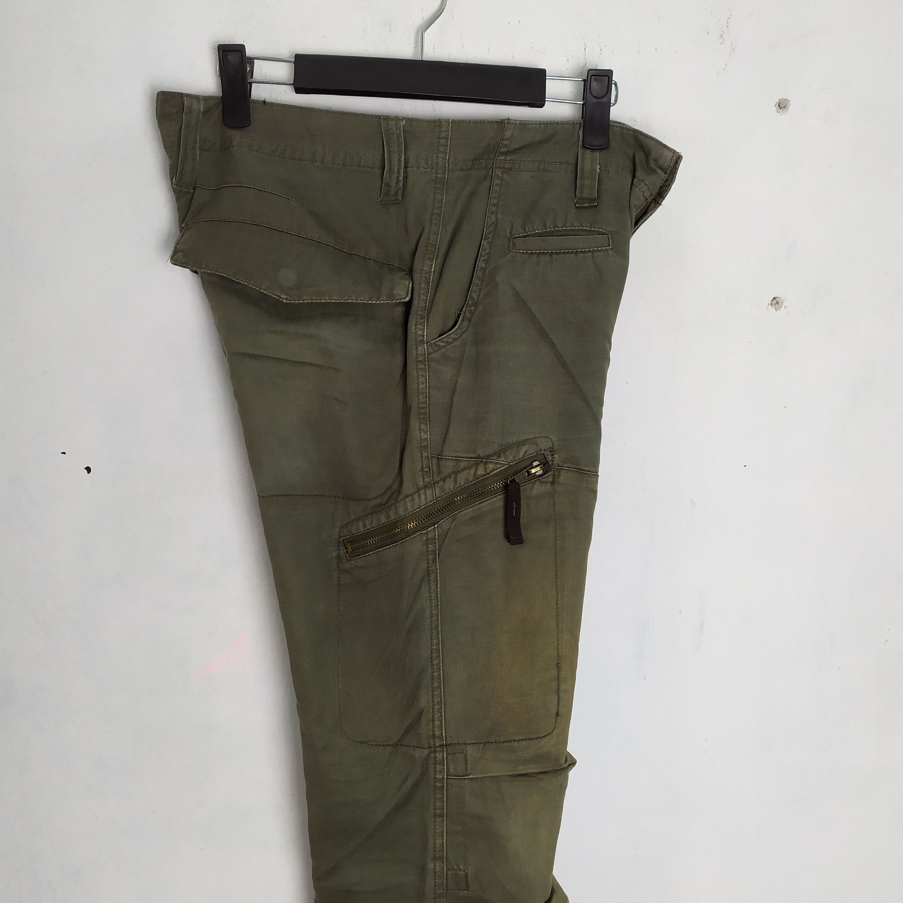 Japanese Brand VINTAGE JSTORM GREEN RUSTY CARGO PANTS Size US 30 / EU 46 - 9 Thumbnail