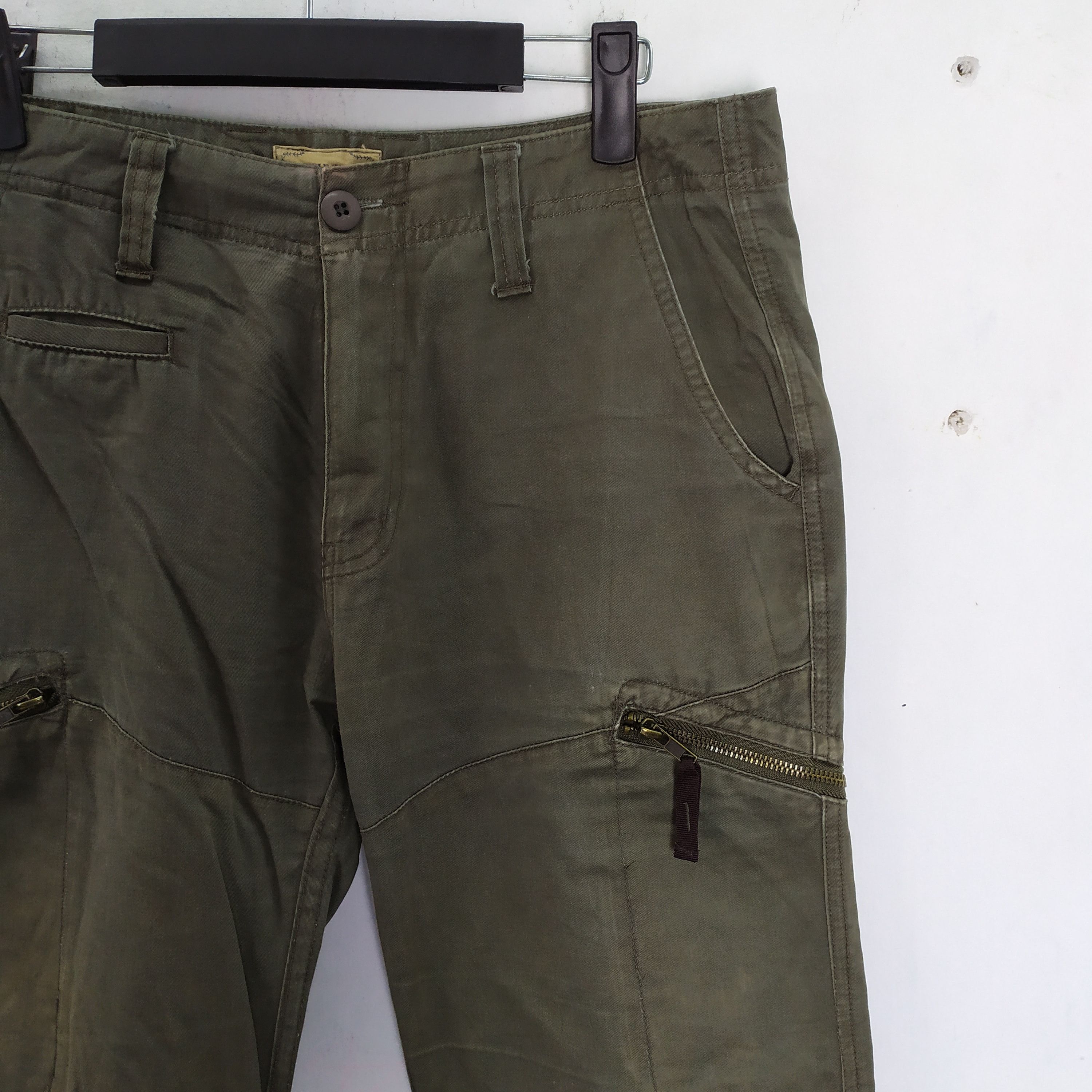 Japanese Brand VINTAGE JSTORM GREEN RUSTY CARGO PANTS Size US 30 / EU 46 - 2 Thumbnail