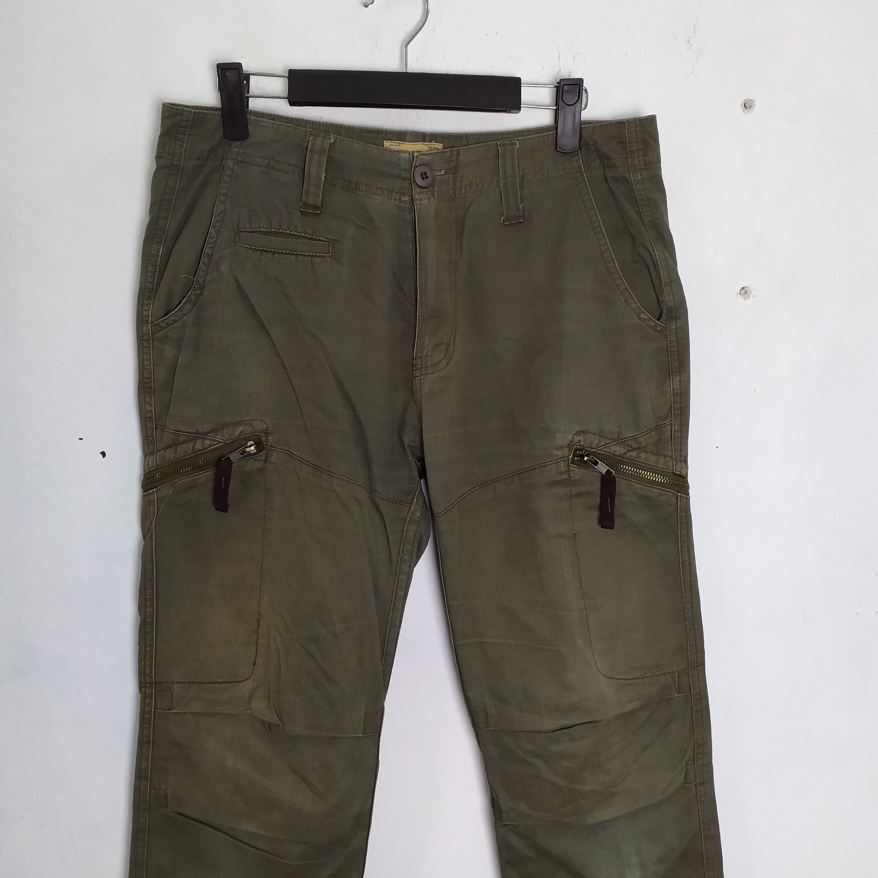 Japanese Brand VINTAGE JSTORM GREEN RUSTY CARGO PANTS Size US 30 / EU 46 - 6 Thumbnail