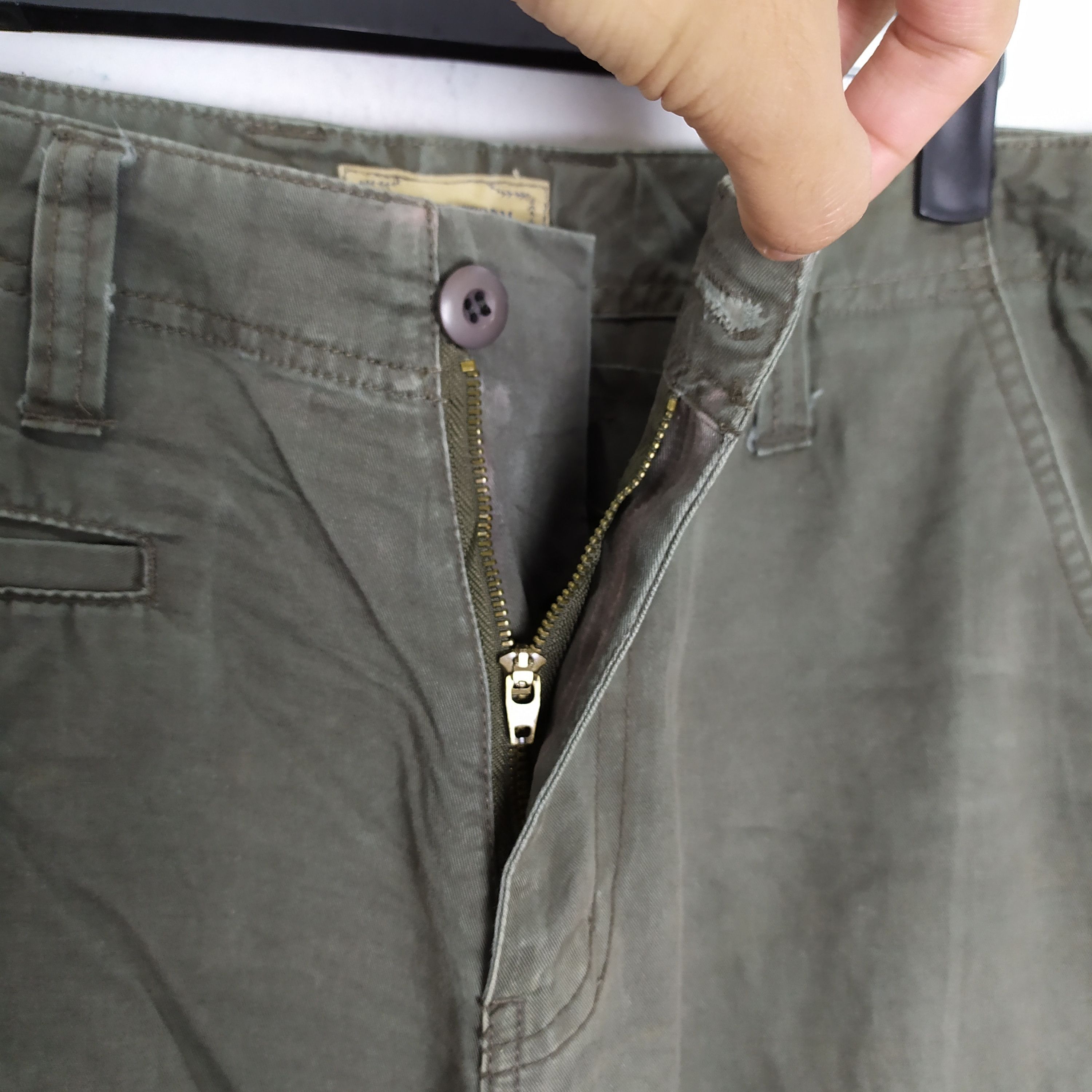 Japanese Brand VINTAGE JSTORM GREEN RUSTY CARGO PANTS Size US 30 / EU 46 - 12 Thumbnail