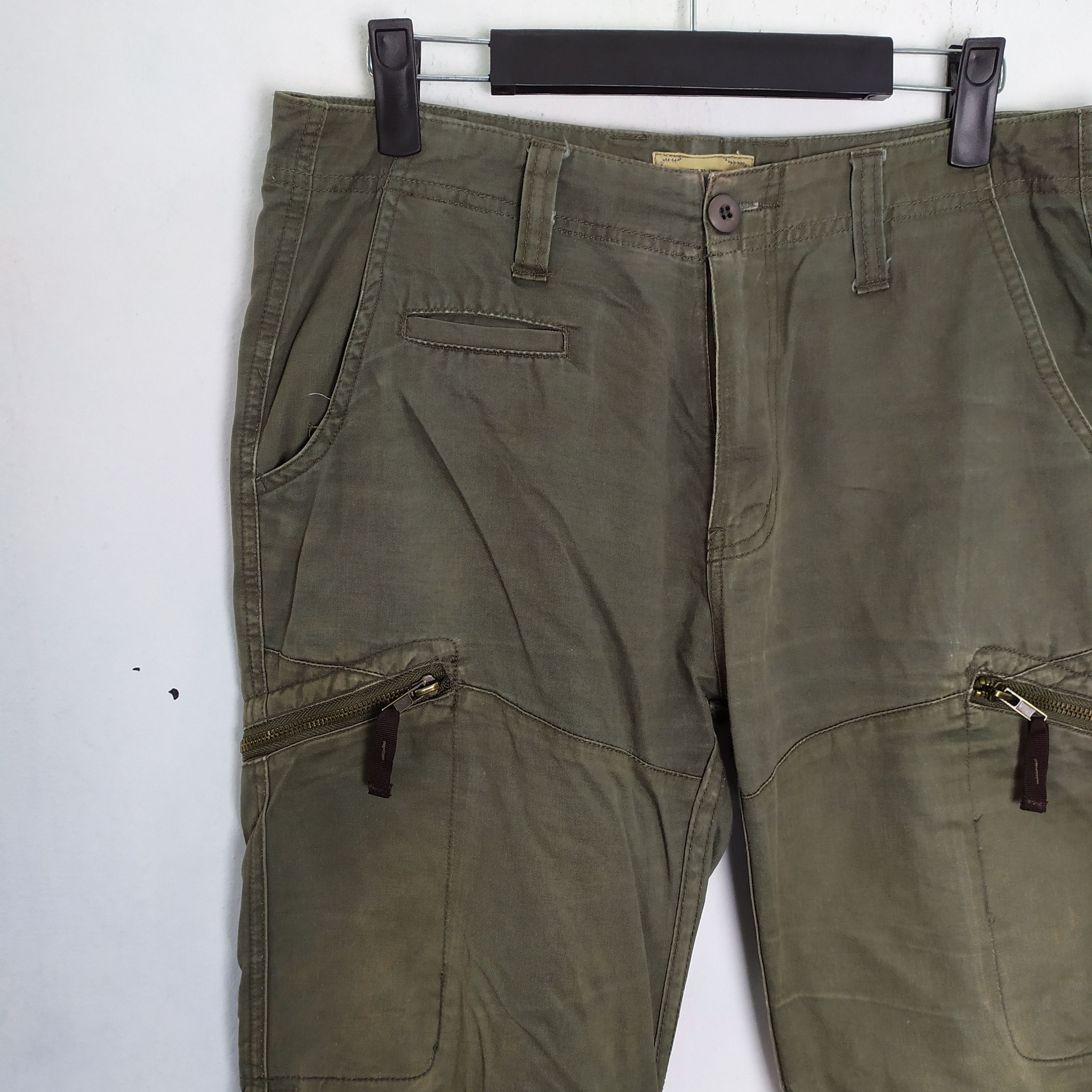 Japanese Brand VINTAGE JSTORM GREEN RUSTY CARGO PANTS Size US 30 / EU 46 - 3 Thumbnail