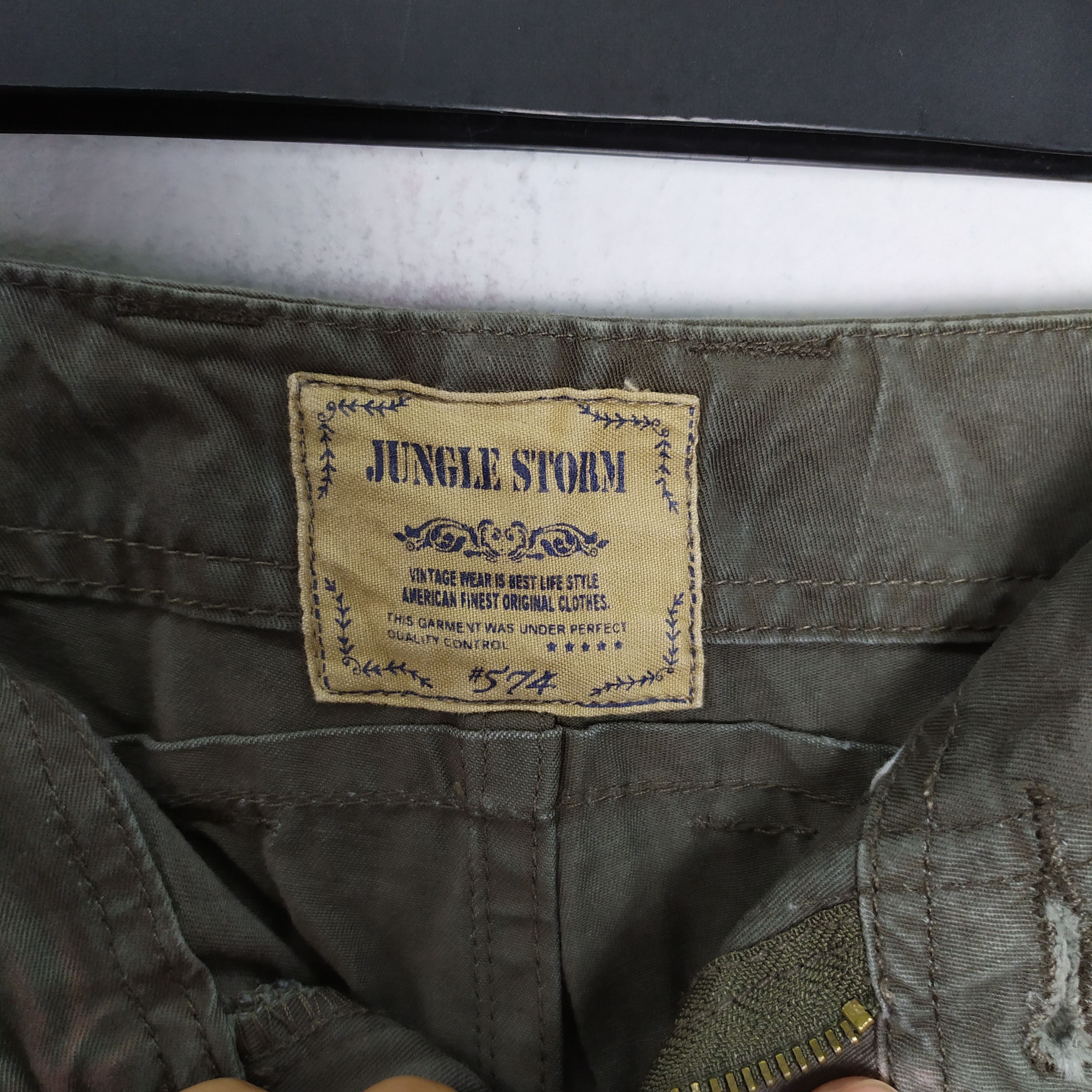 Japanese Brand VINTAGE JSTORM GREEN RUSTY CARGO PANTS Size US 30 / EU 46 - 18 Thumbnail