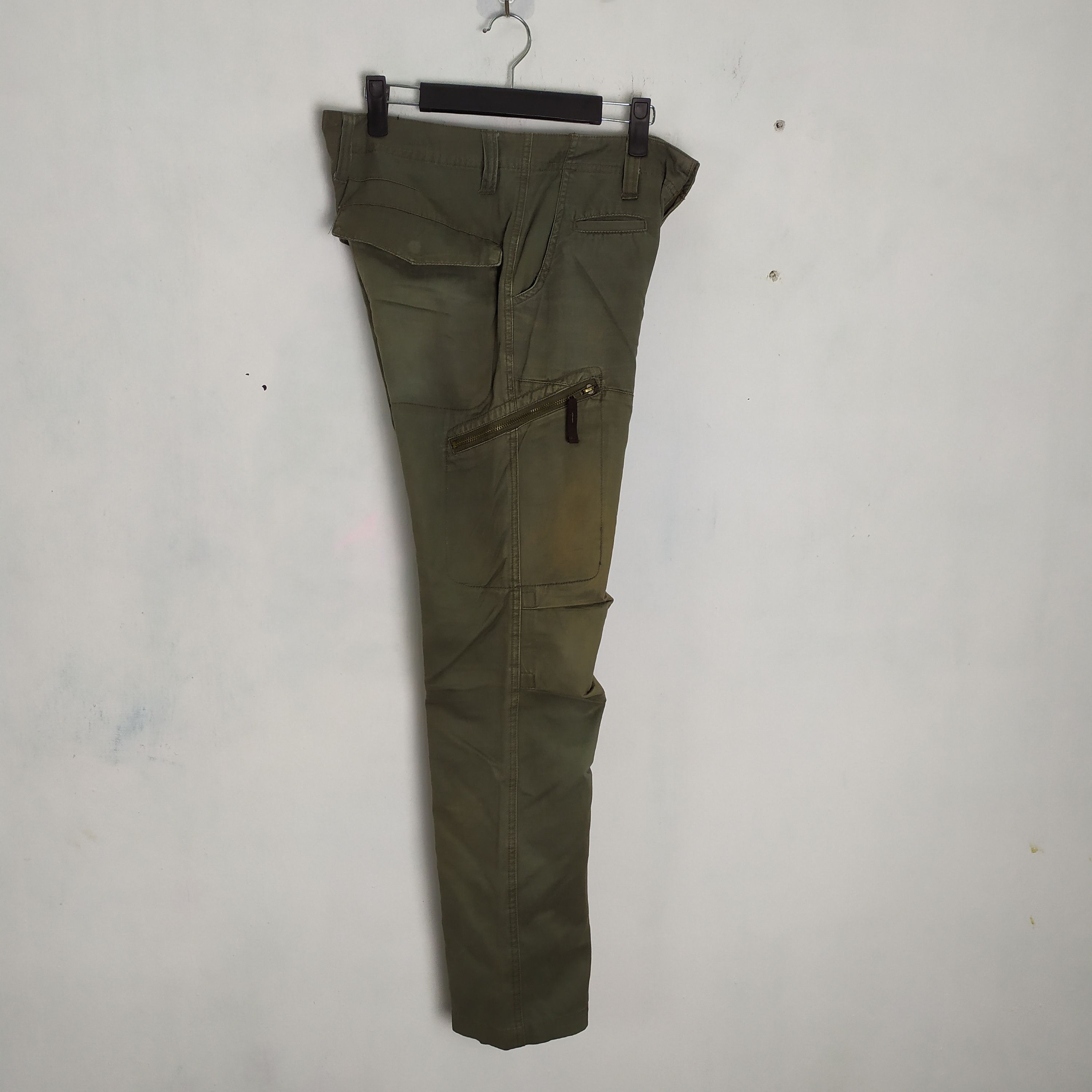 Japanese Brand VINTAGE JSTORM GREEN RUSTY CARGO PANTS Size US 30 / EU 46 - 10 Thumbnail