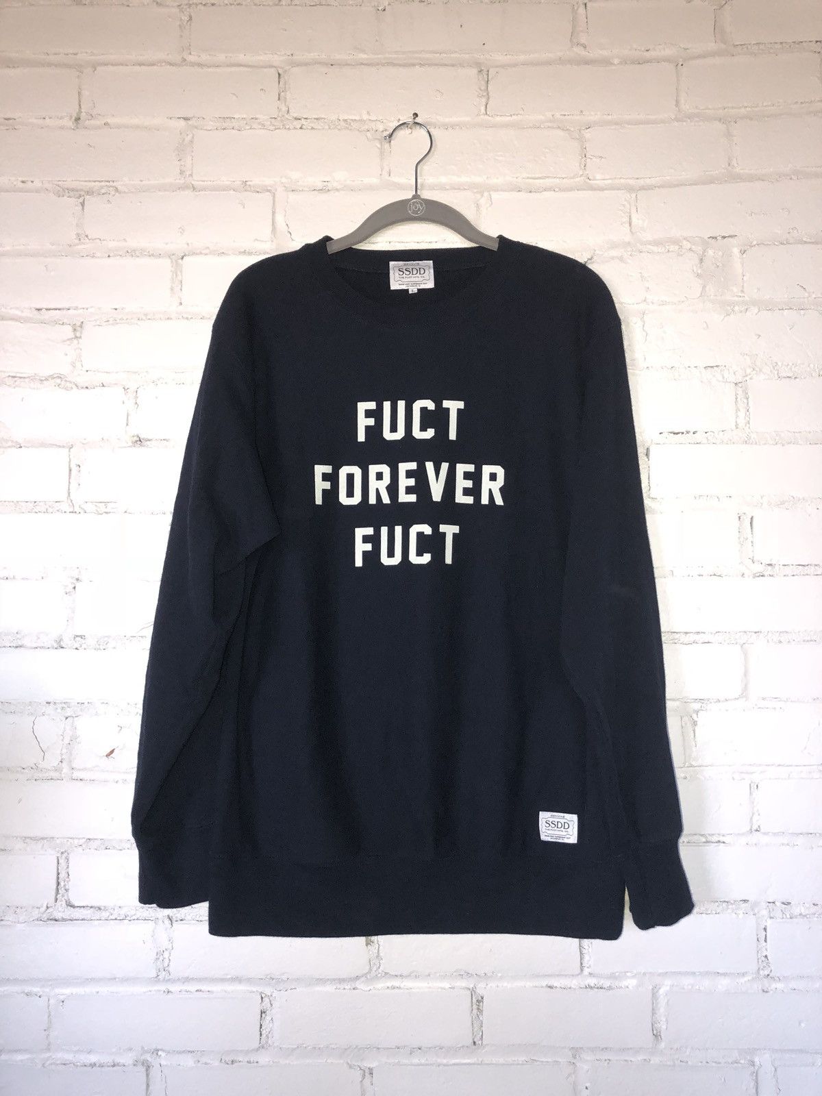 image of Ssdd Forever Fuct Sweatshirt in Navy Blue, Men's (Size Large)
