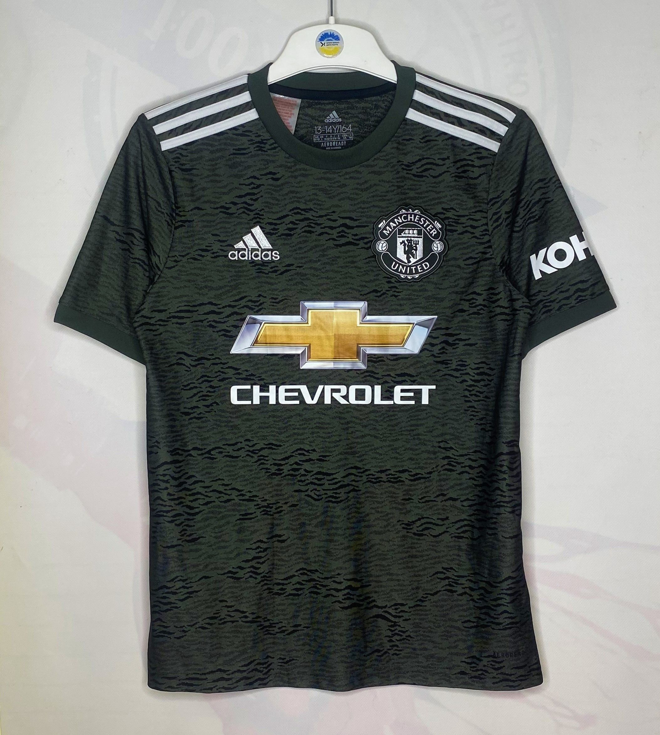 Adidas MANCHESTER UNITED 2020-21 AWAY FOOTBALL SHIRT SOCCER JERSEY Size US XXS / EU 40 - 1 Thumbnail