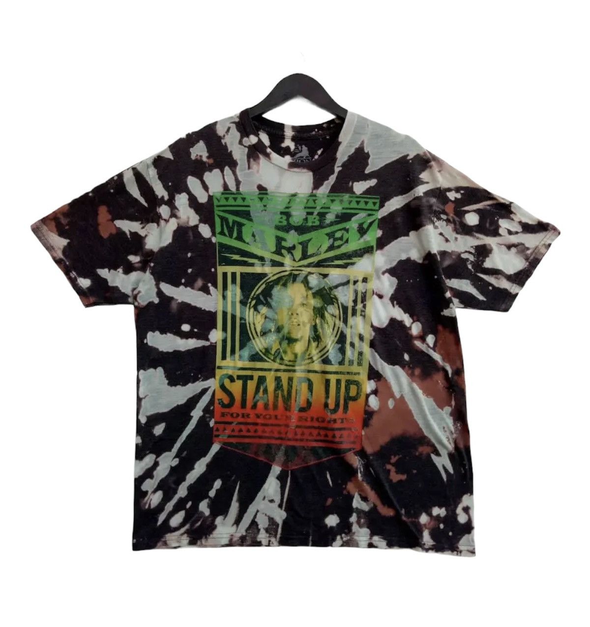 Band Tees 💥BOB MARLEY Tie dye stand up for your right Reggae shirt Size US XL / EU 56 / 4 - 1 Thumbnail