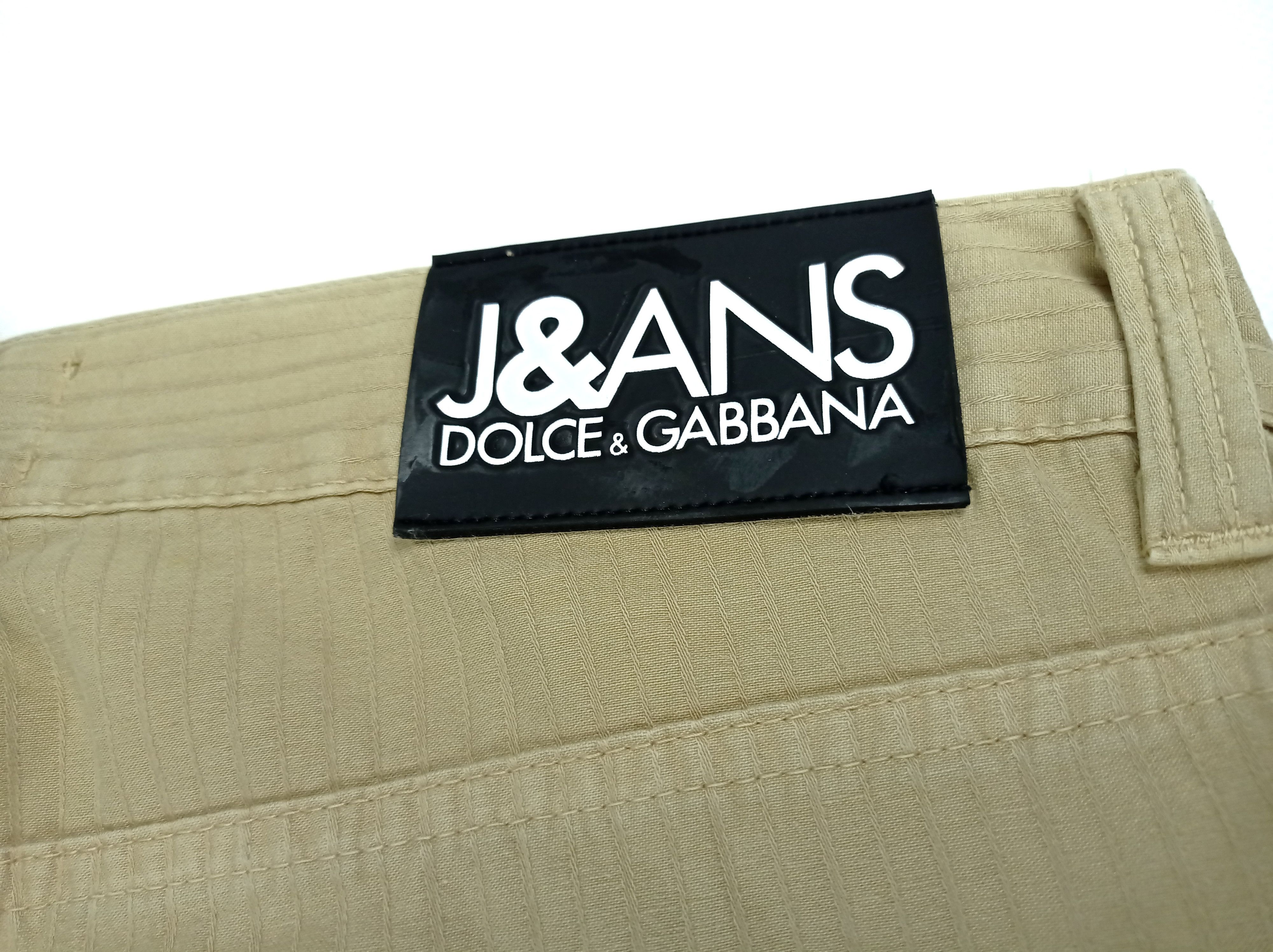 Dolce & Gabbana 90s Vintage DOLCE & GABBANA Striped Beige Pants Trousers Size US 36 / EU 52 - 3 Thumbnail