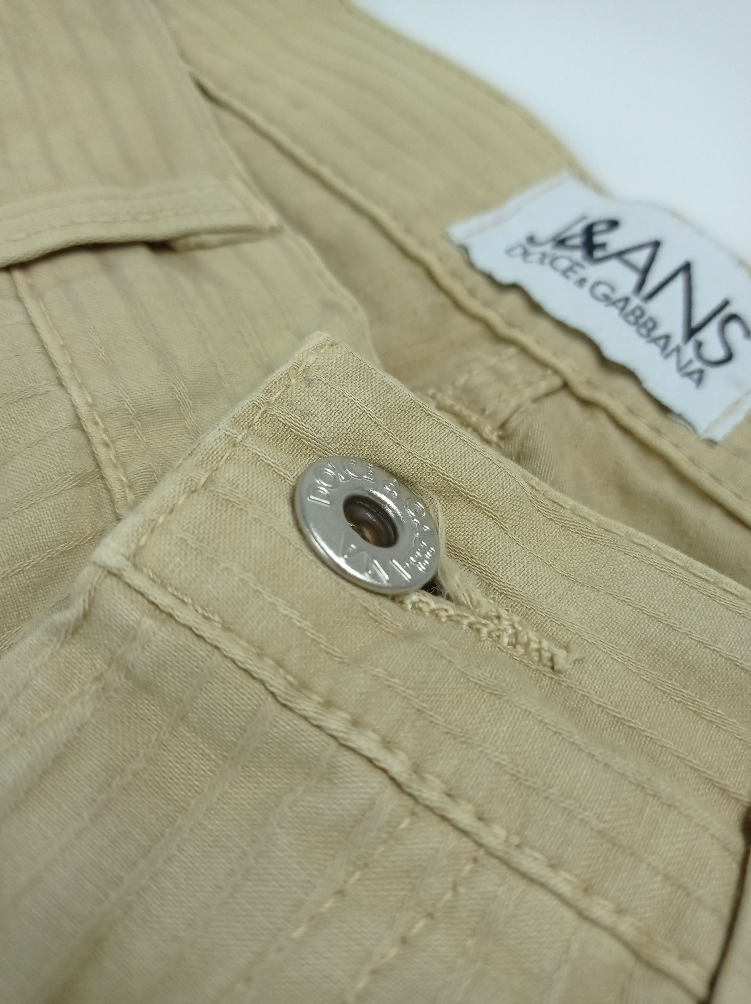 Dolce & Gabbana 90s Vintage DOLCE & GABBANA Striped Beige Pants Trousers Size US 36 / EU 52 - 7 Thumbnail
