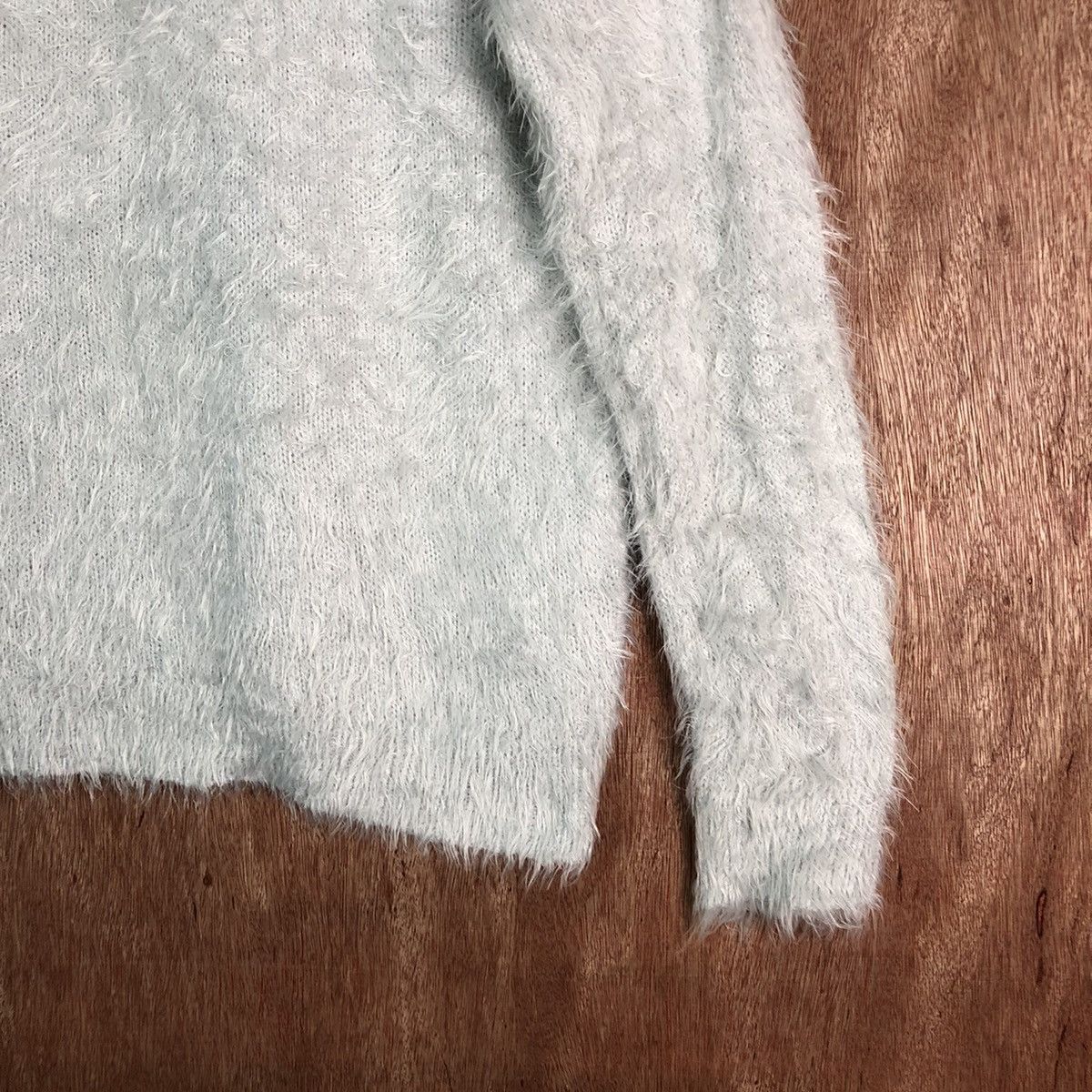 Homespun Knitwear Retro Girl Grey Shag Shaggy Fur Mohair Knitwear #6553 Size US S / EU 44-46 / 1 - 5 Thumbnail