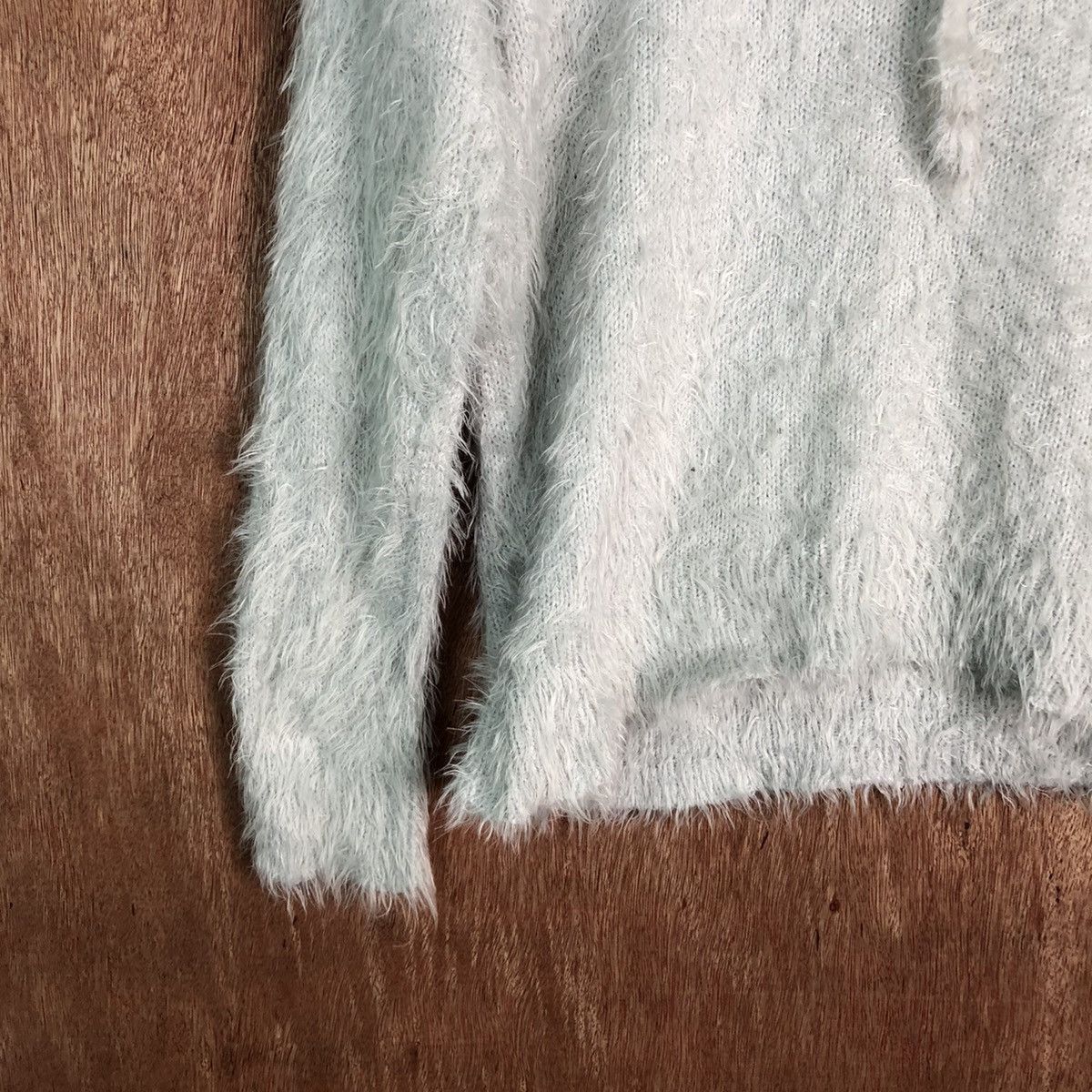 Homespun Knitwear Retro Girl Grey Shag Shaggy Fur Mohair Knitwear #6553 Size US S / EU 44-46 / 1 - 9 Thumbnail