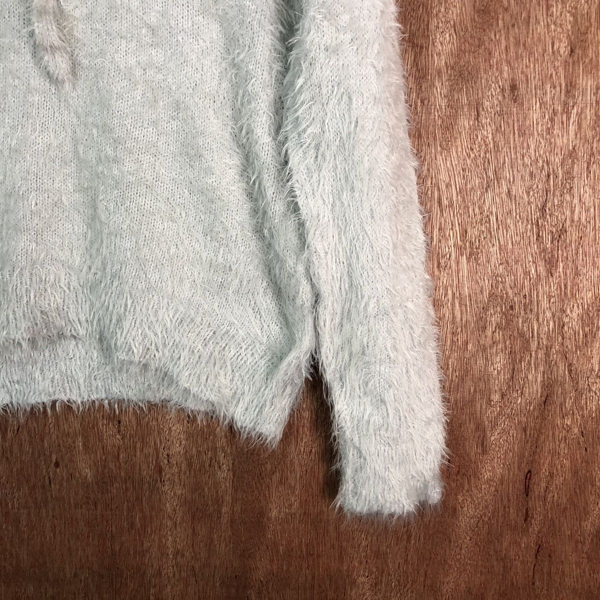 Homespun Knitwear Retro Girl Grey Shag Shaggy Fur Mohair Knitwear #6553 Size US S / EU 44-46 / 1 - 10 Thumbnail