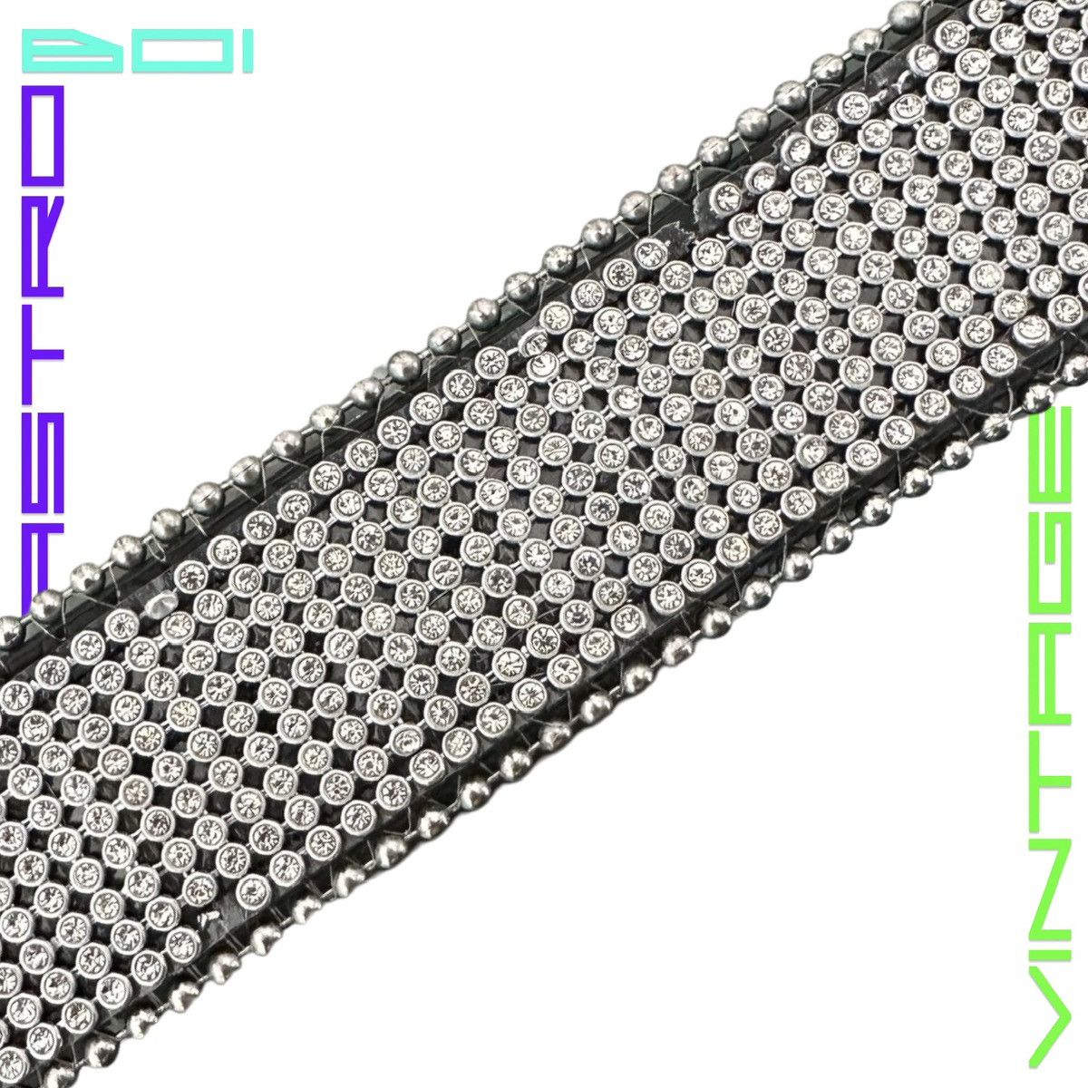 Vintage Vintage Zebra Black & White BB Rhinestone Belt _28-30” Size 28 - 6 Thumbnail