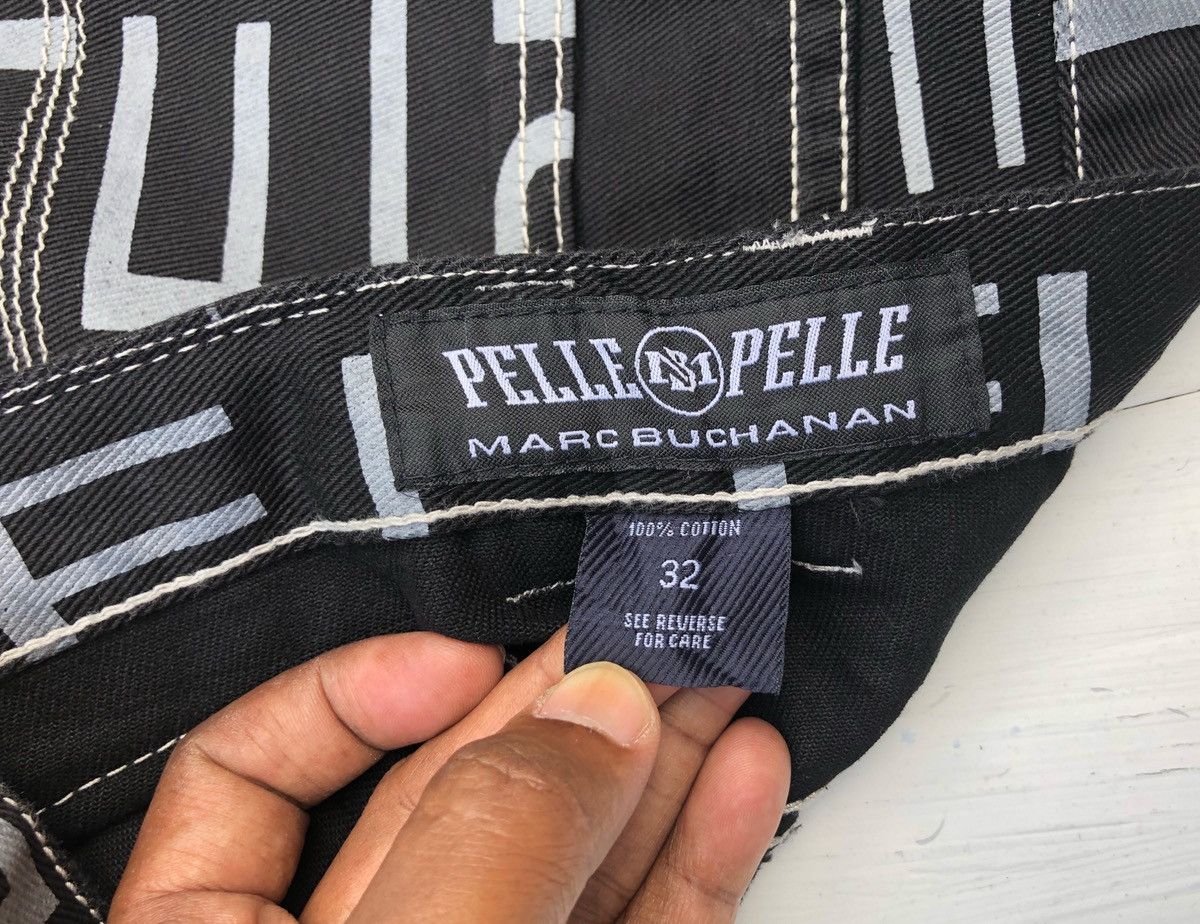 Marc Buchanan × Pelle Pelle × Vintage 🔥Sick Art Pelle Pelle Monogram Hip Hop Baggy Pant Jeans🔥 Size US 32 / EU 48 - 8 Thumbnail
